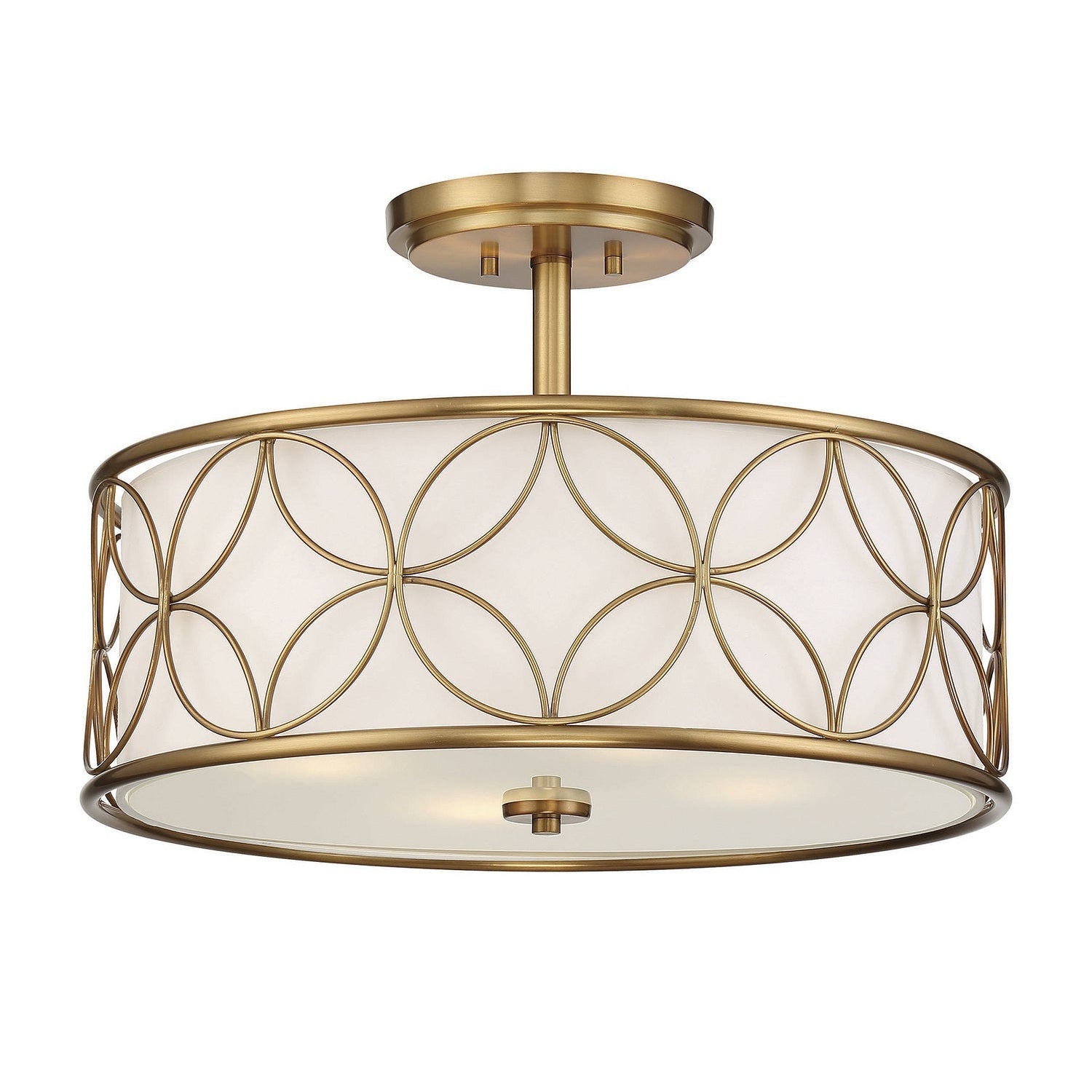 Savoy House - 6-1953-4-322 - Four Light Semi-Flush Mount - Reid - Warm Brass