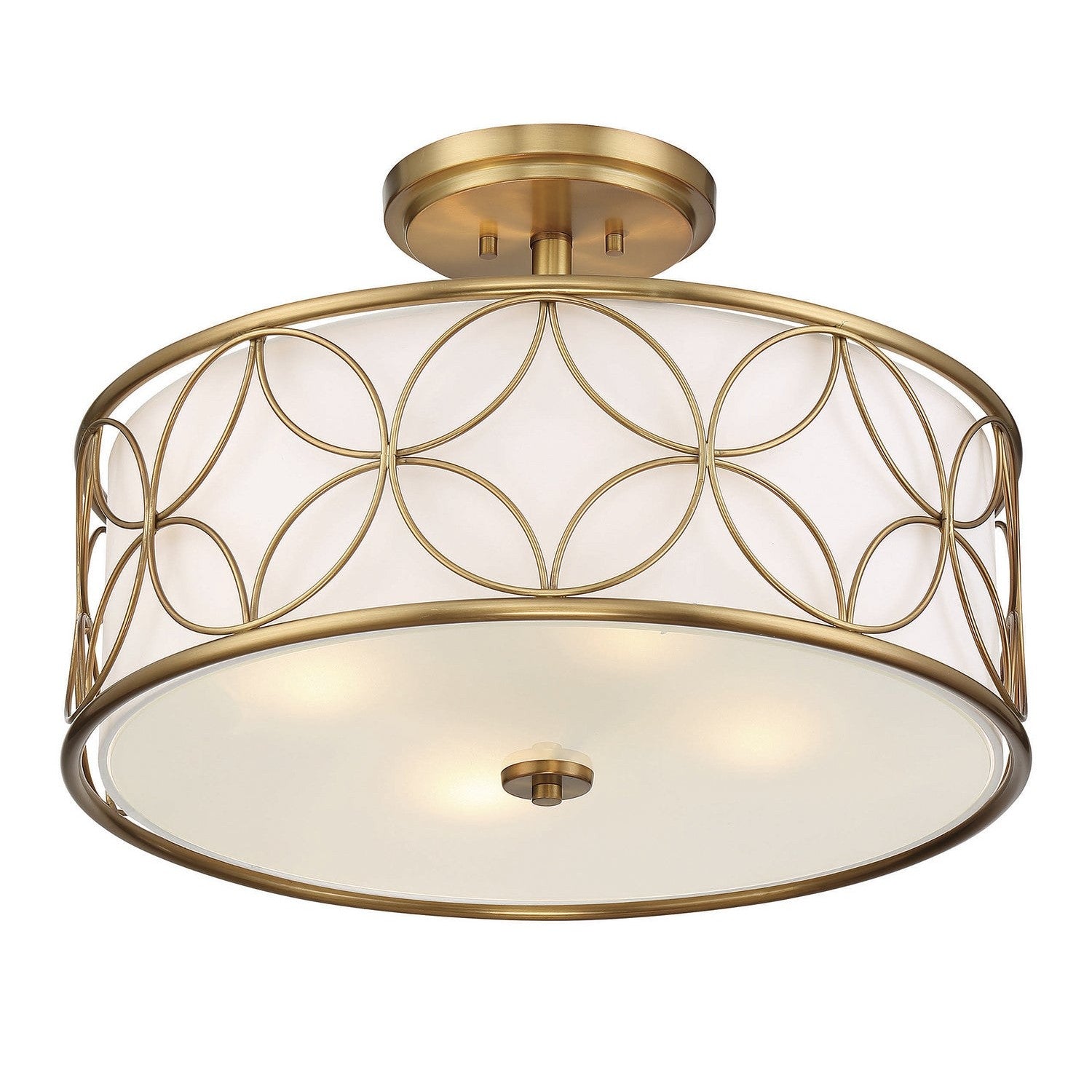 Savoy House - 6-1953-4-322 - Four Light Semi-Flush Mount - Reid - Warm Brass