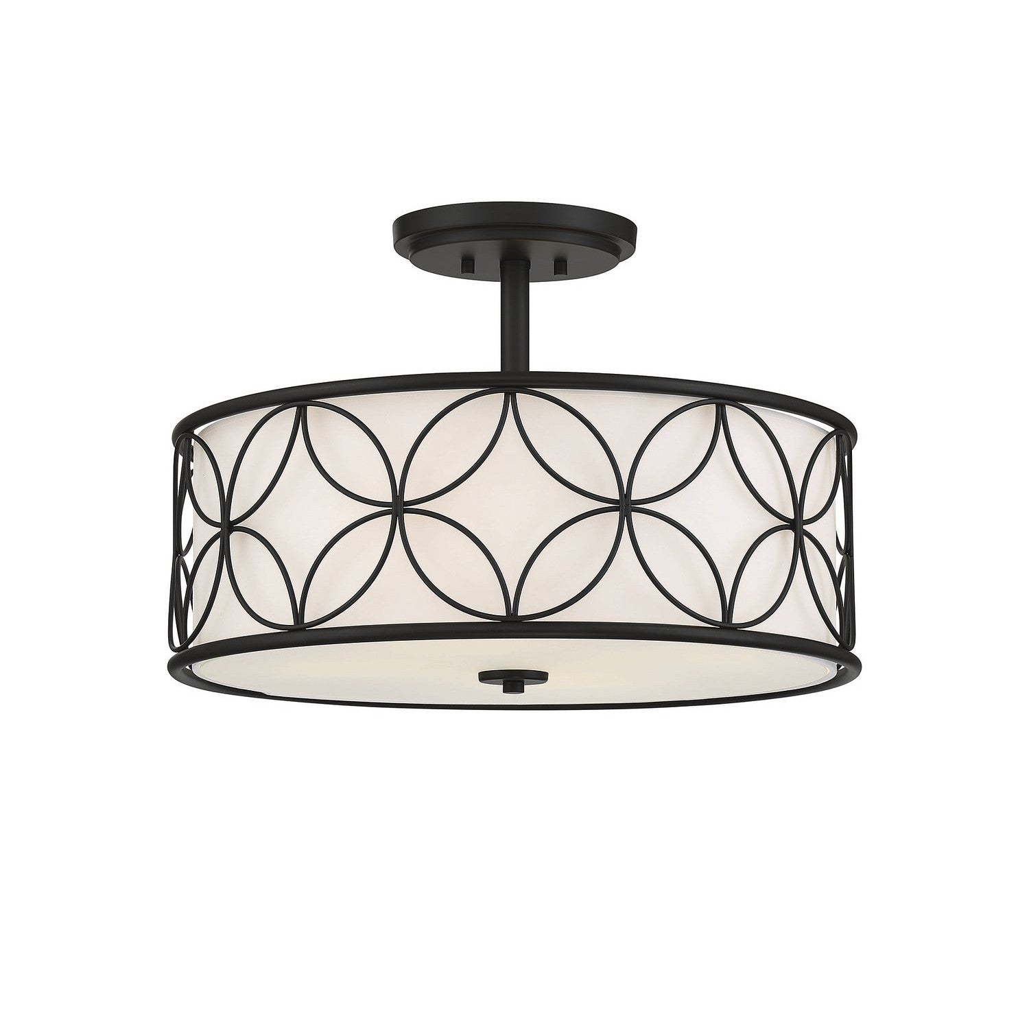 Savoy House - 6-1953-4-89 - Four Light Semi-Flush Mount - Reid - Matte Black