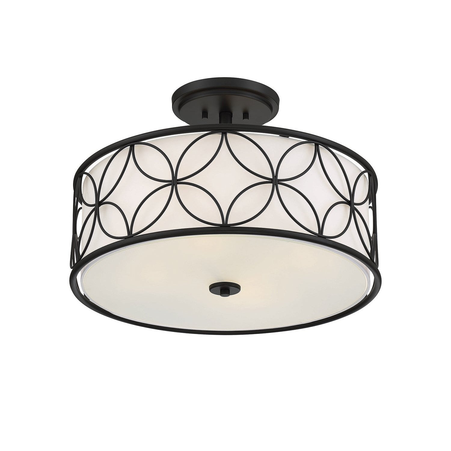 Savoy House - 6-1953-4-89 - Four Light Semi-Flush Mount - Reid - Matte Black