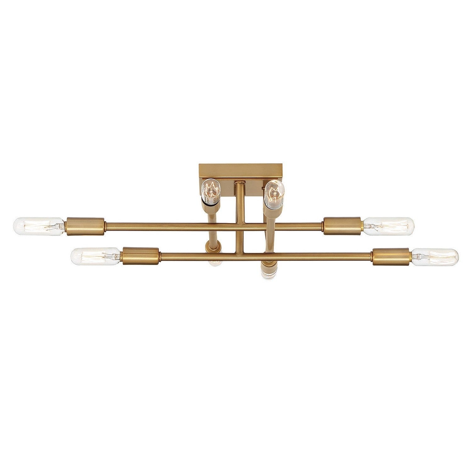 Savoy House - 6-7003-8-322 - Eight Light Semi-Flush Mount - Lyrique - Warm Brass