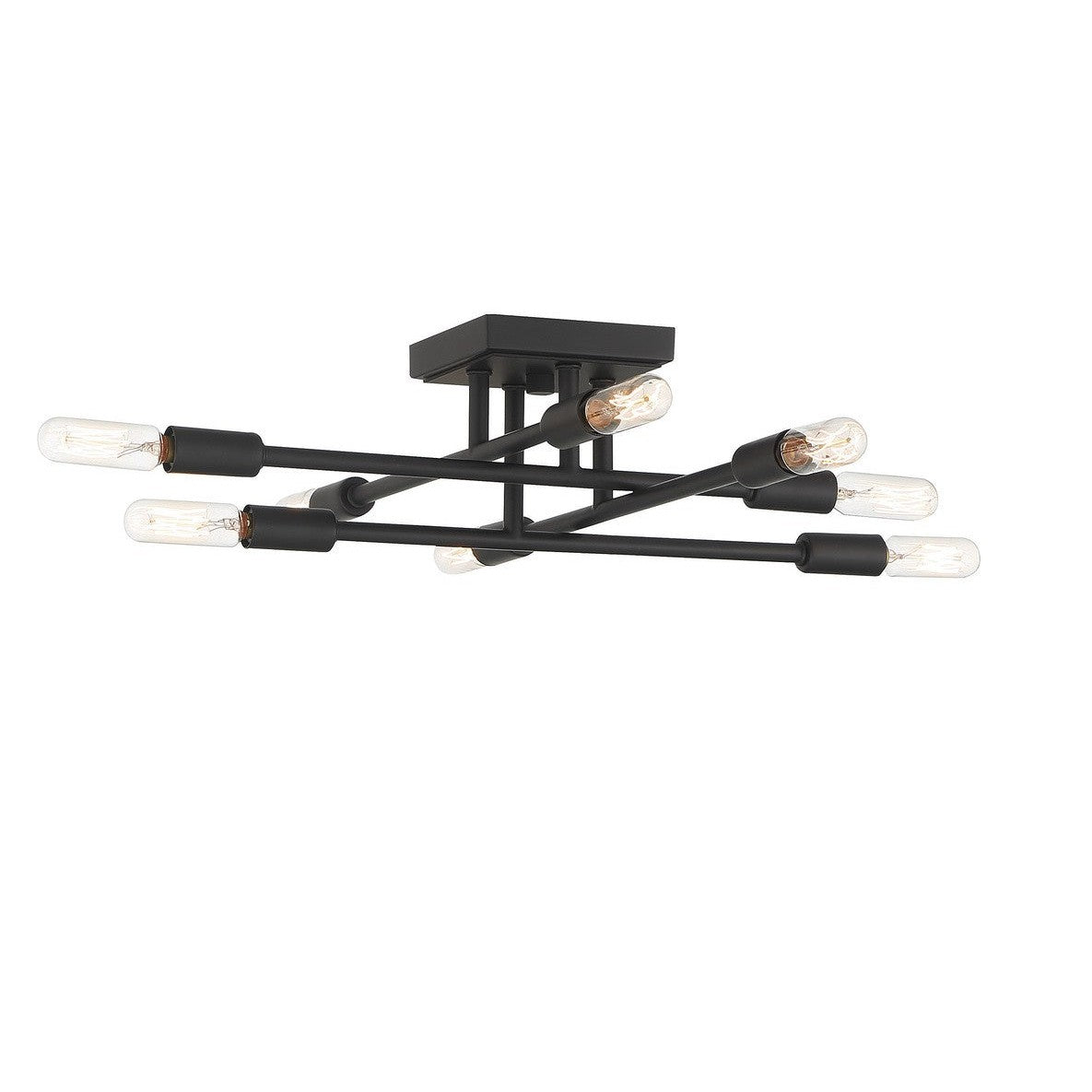 Savoy House - 6-7003-8-89 - Eight Light Semi-Flush Mount - Lyrique - Matte Black