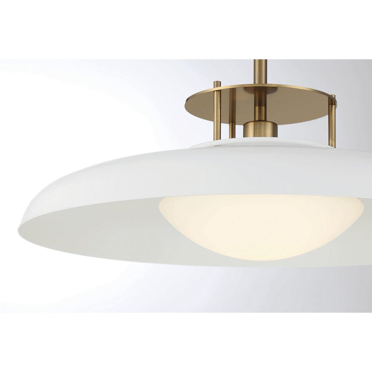 Savoy House - 7-1690-1-142 - One Light Pendant - Gavin - White with Warm Brass