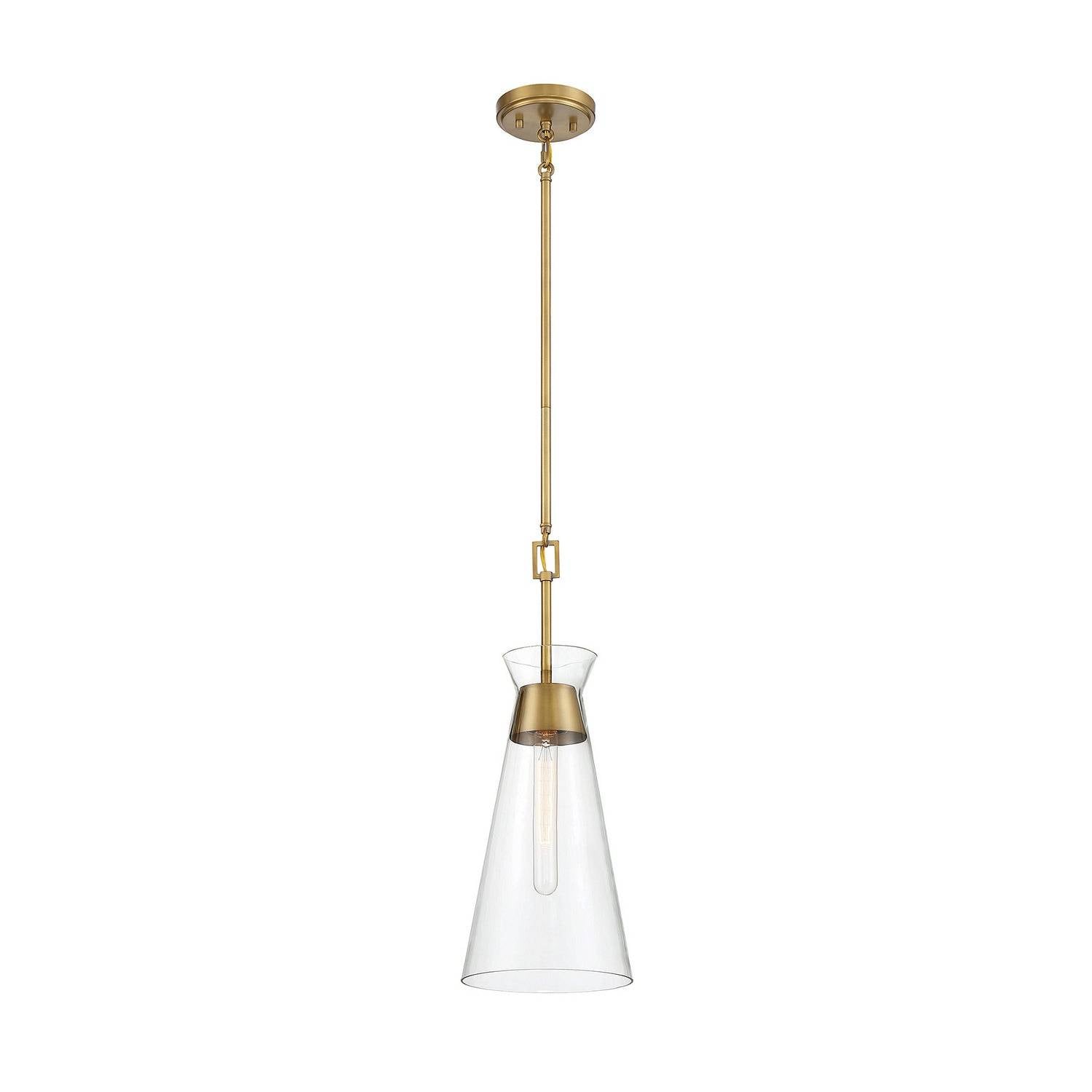 Savoy House - 7-1831-1-322 - One Light Pendant - Lakewood - Warm Brass