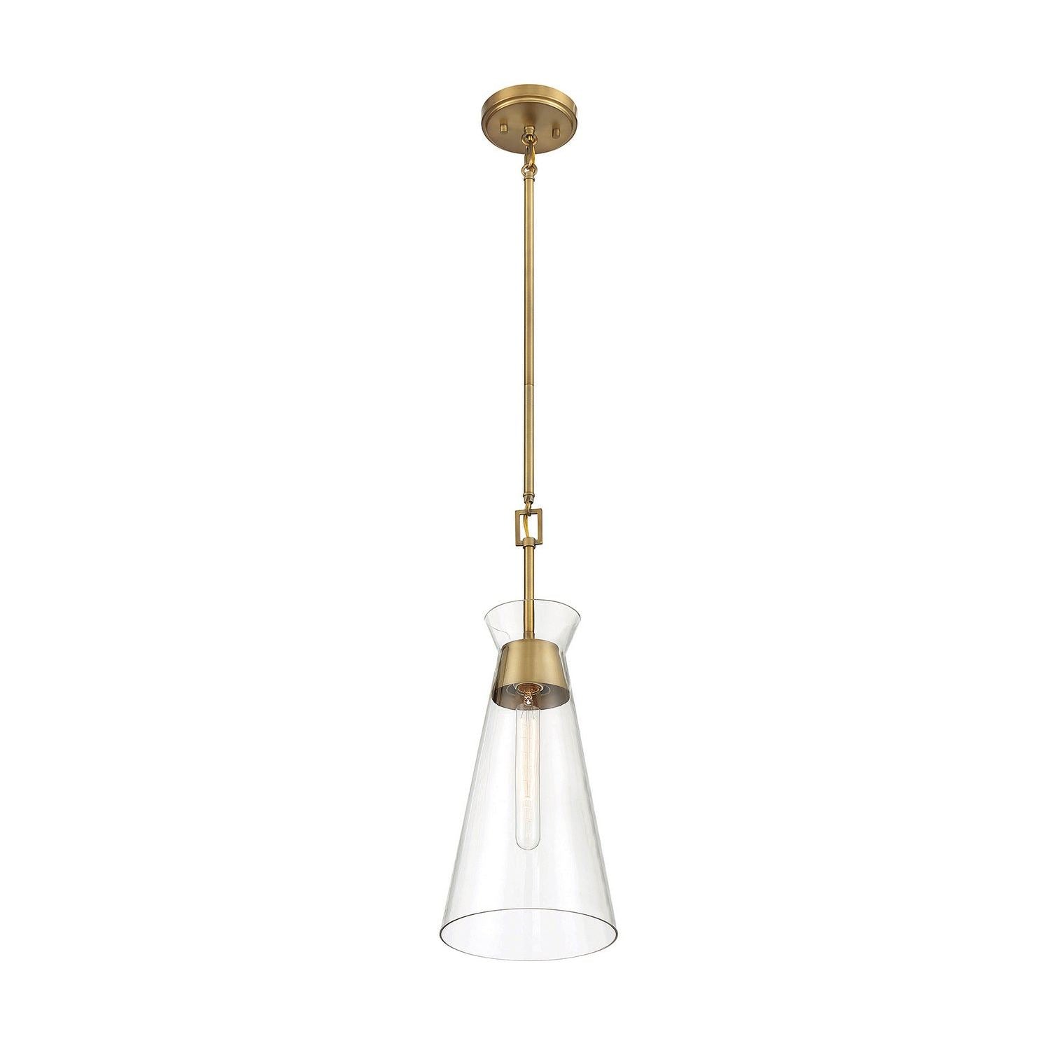 Savoy House - 7-1831-1-322 - One Light Pendant - Lakewood - Warm Brass