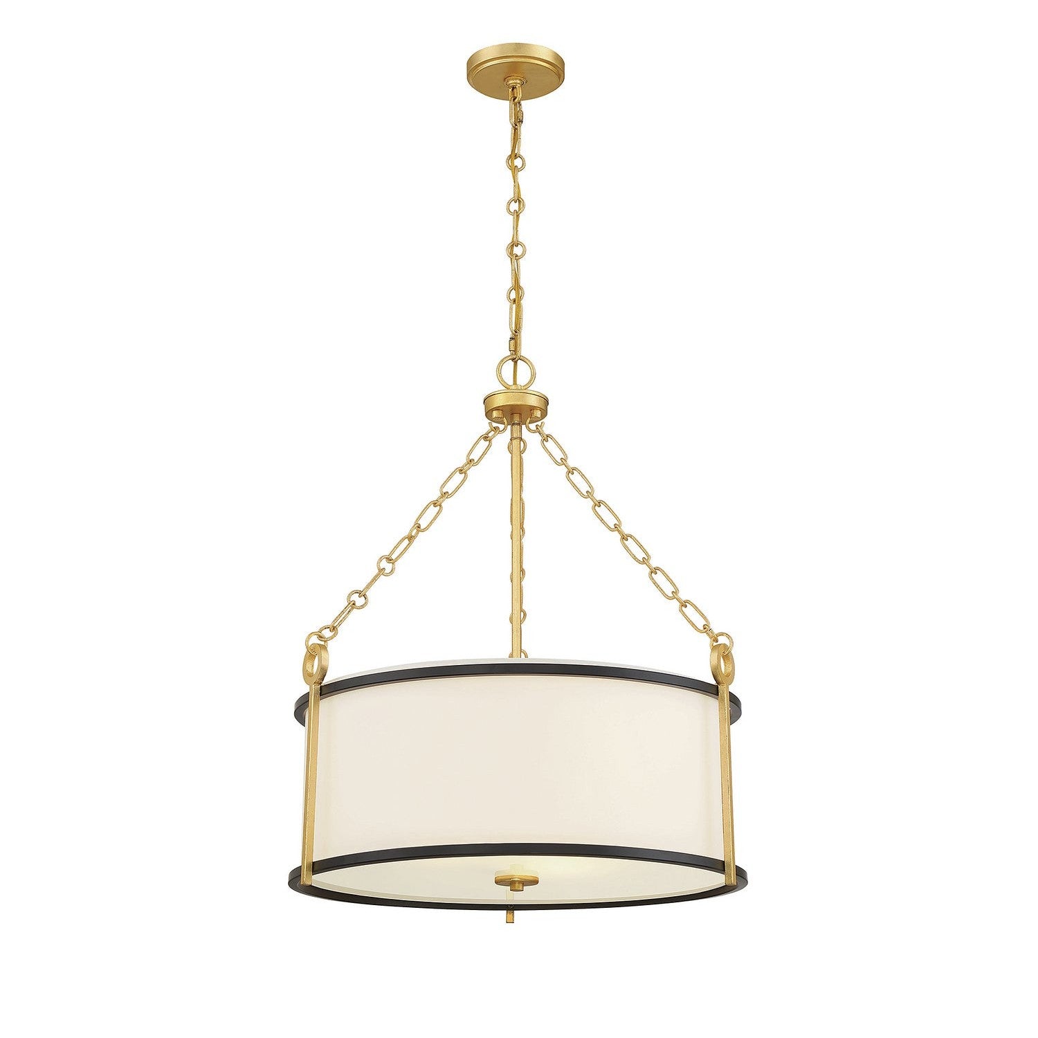 Savoy House - 7-1920-3-261 - Three Light Pendant - Kian - Matte Black with True Gold