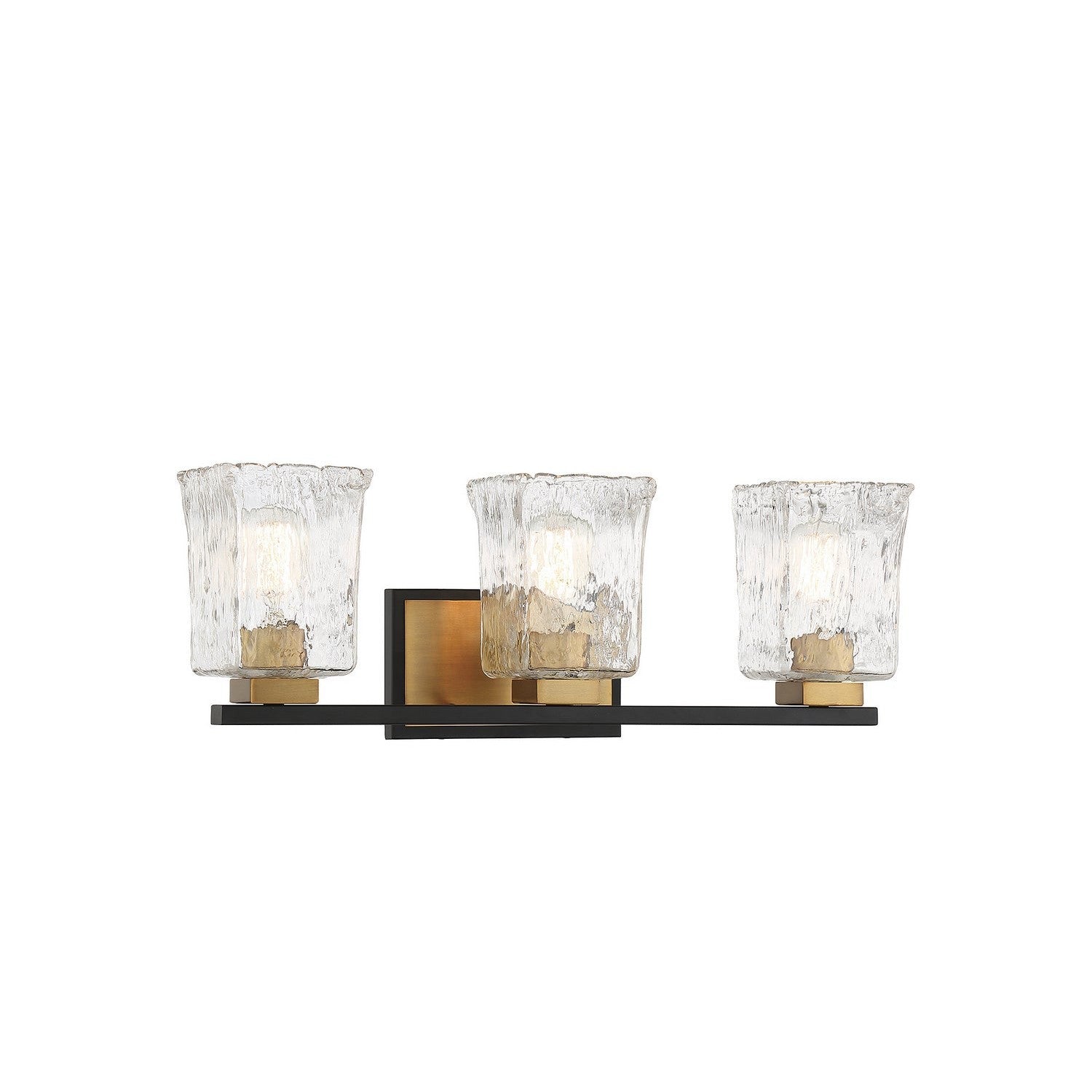 Savoy House - 8-1720-3-143 - Three Light Bathroom Vanity - Sidney - Matte Black with Warm Brass