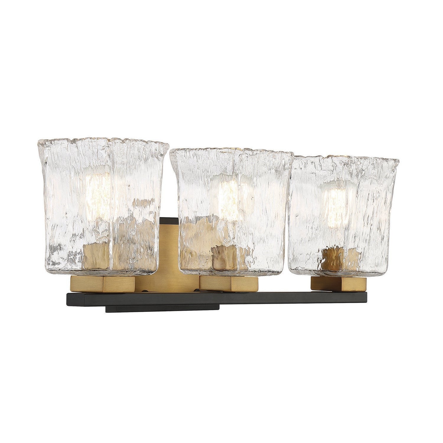 Savoy House - 8-1720-3-143 - Three Light Bathroom Vanity - Sidney - Matte Black with Warm Brass