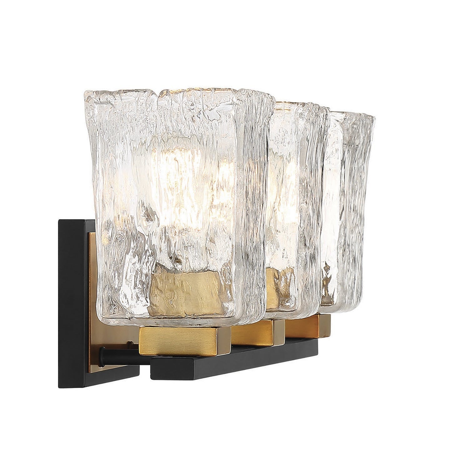 Savoy House - 8-1720-3-143 - Three Light Bathroom Vanity - Sidney - Matte Black with Warm Brass