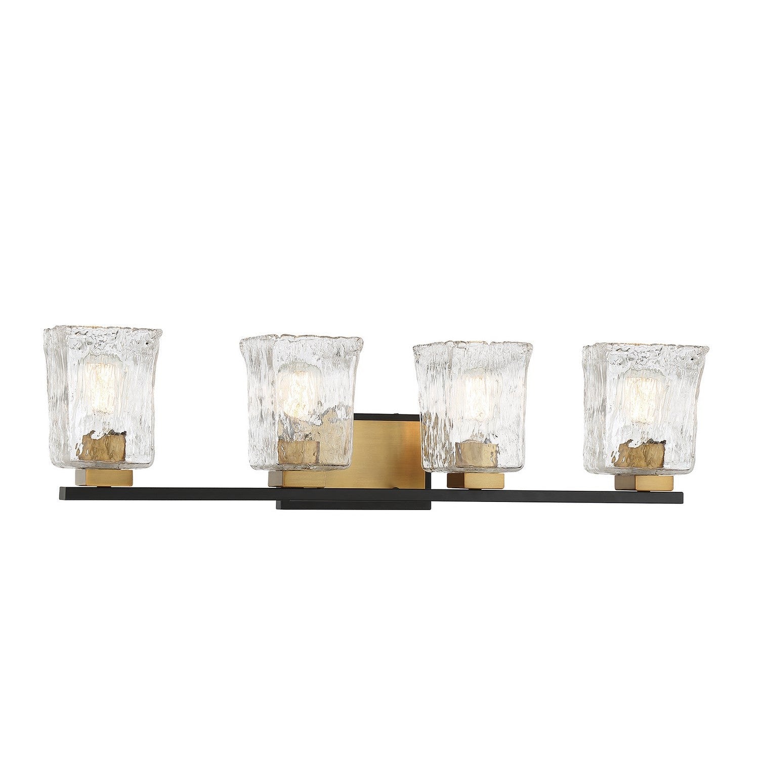 Savoy House - 8-1720-4-143 - Four Light Bathroom Vanity - Sidney - Matte Black with Warm Brass