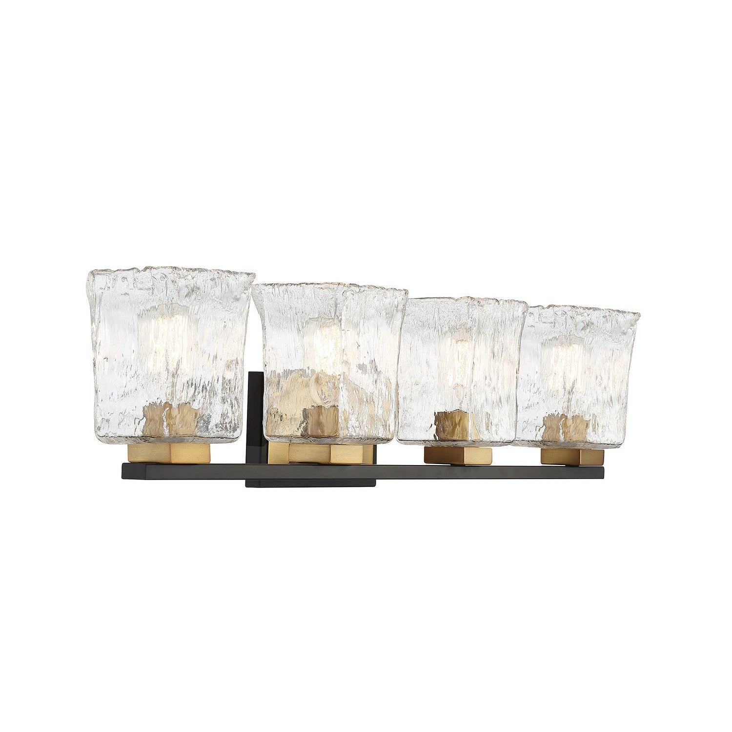 Savoy House - 8-1720-4-143 - Four Light Bathroom Vanity - Sidney - Matte Black with Warm Brass