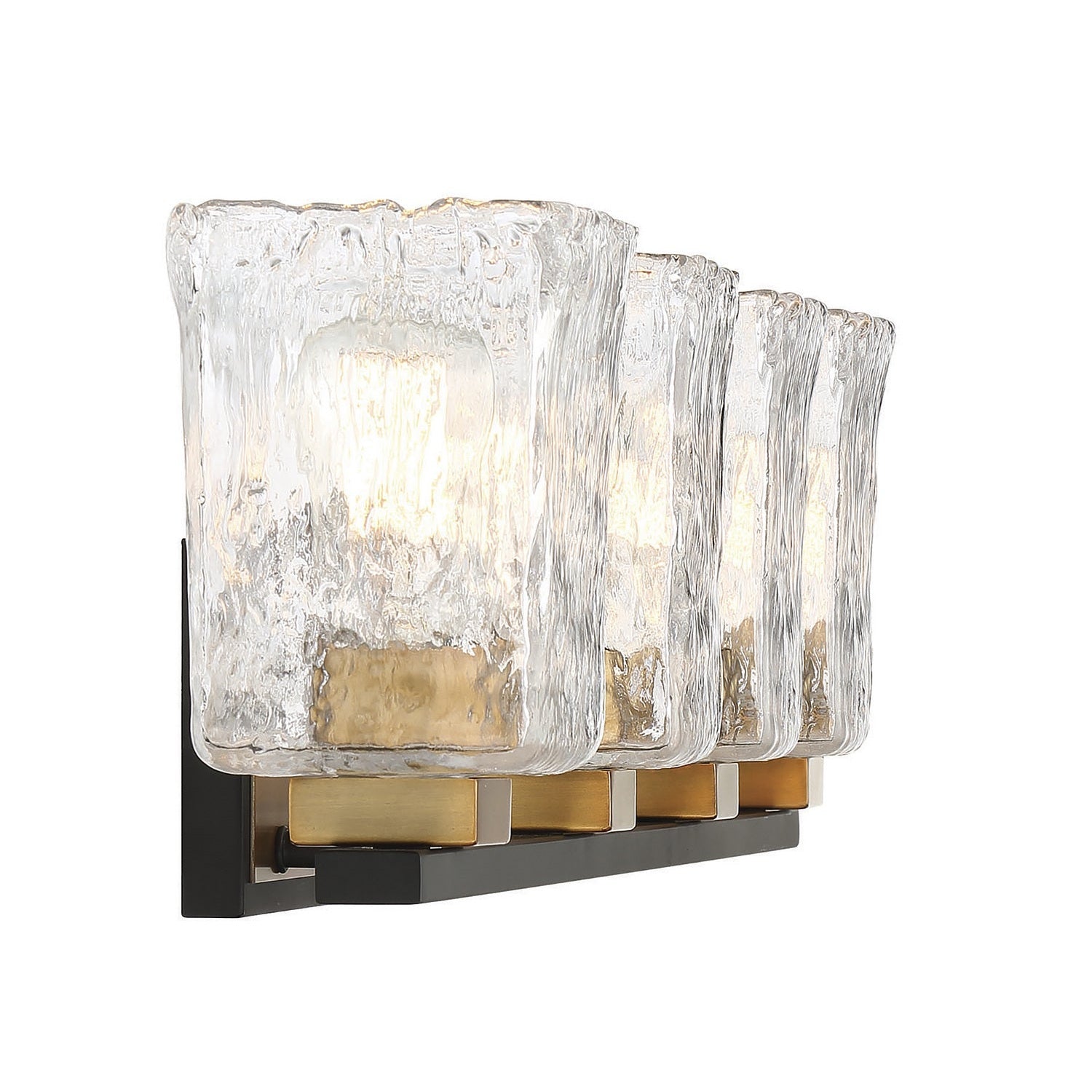 Savoy House - 8-1720-4-143 - Four Light Bathroom Vanity - Sidney - Matte Black with Warm Brass
