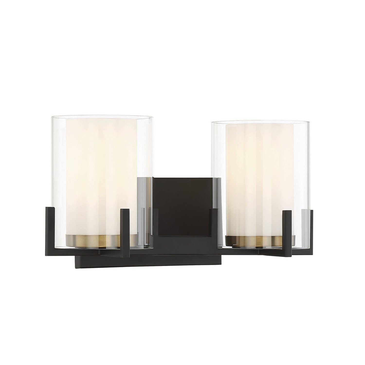 Savoy House - 8-1977-2-143 - Two Light Bathroom Vanity - Eaton - Matte Black with Warm Brass