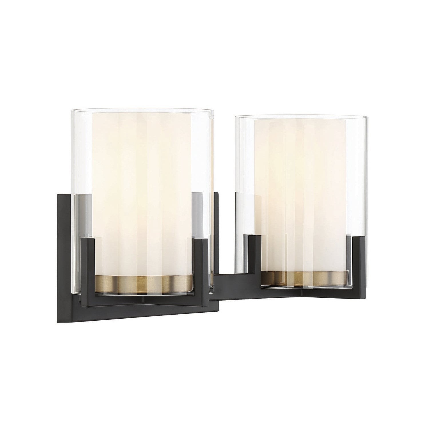 Savoy House - 8-1977-2-143 - Two Light Bathroom Vanity - Eaton - Matte Black with Warm Brass