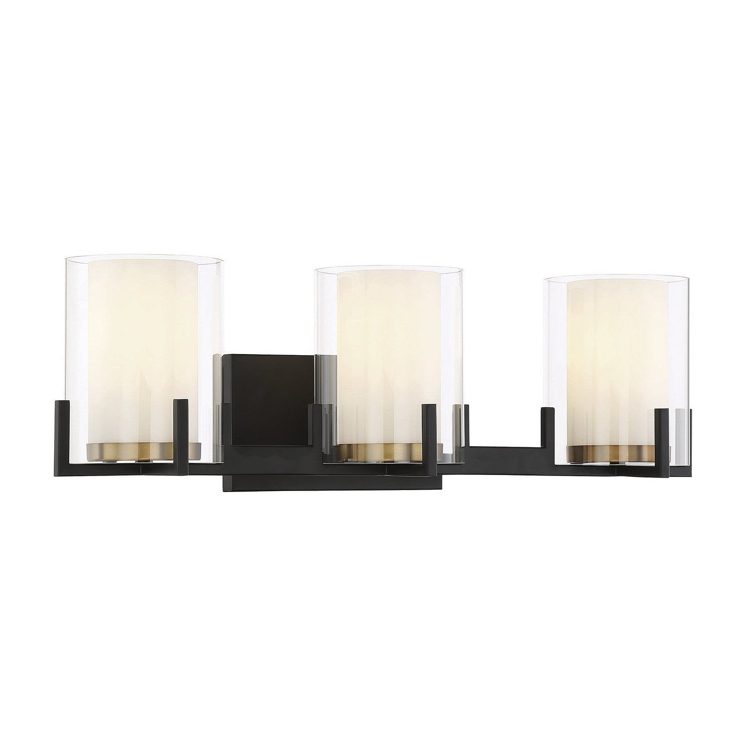 Savoy House - 8-1977-3-143 - Three Light Bathroom Vanity - Eaton - Matte Black with Warm Brass