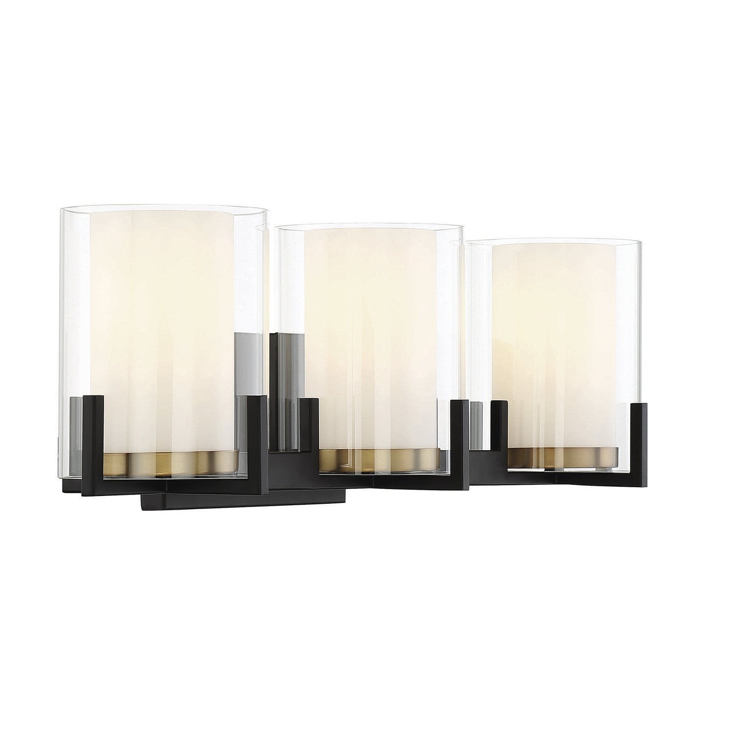 Savoy House - 8-1977-3-143 - Three Light Bathroom Vanity - Eaton - Matte Black with Warm Brass