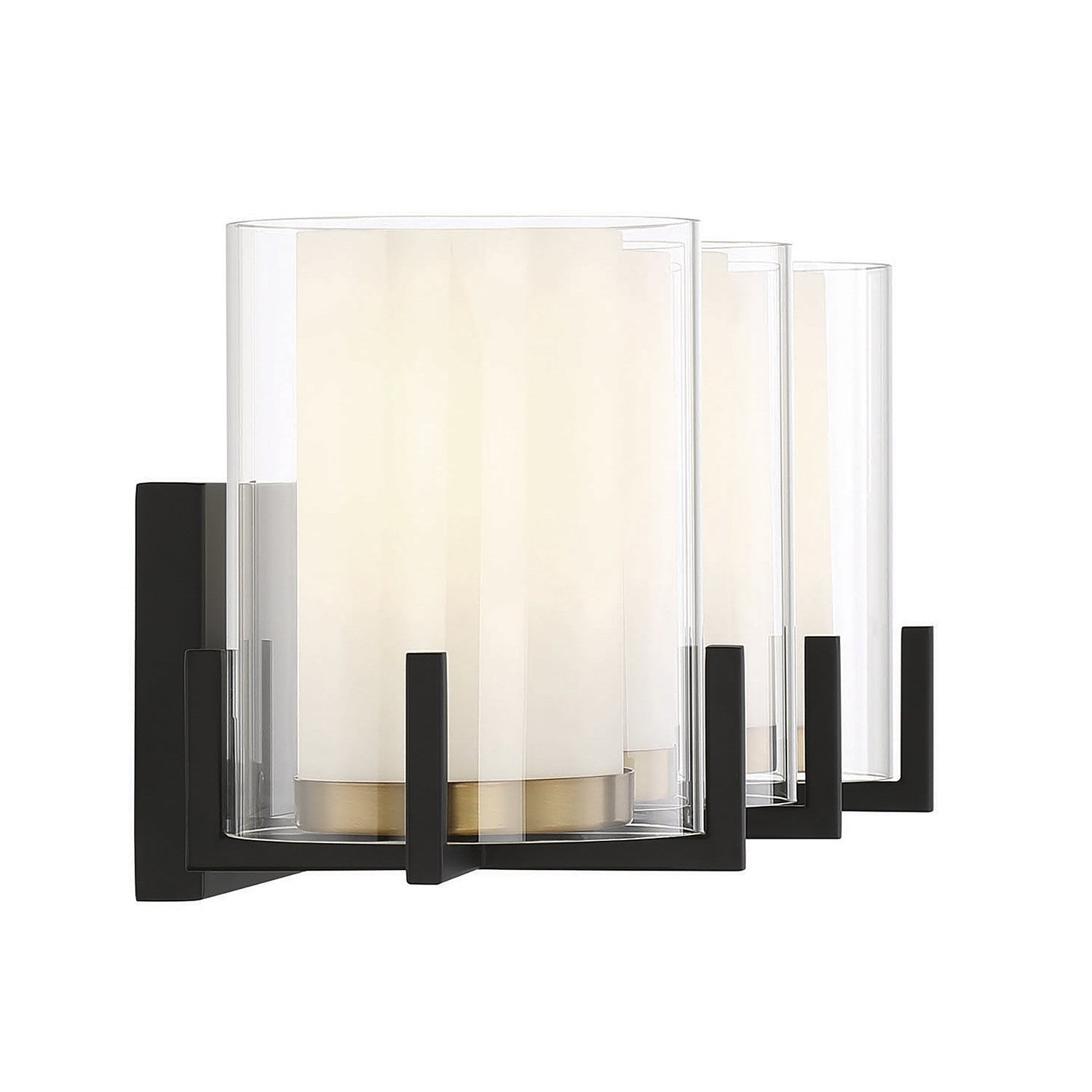 Savoy House - 8-1977-3-143 - Three Light Bathroom Vanity - Eaton - Matte Black with Warm Brass