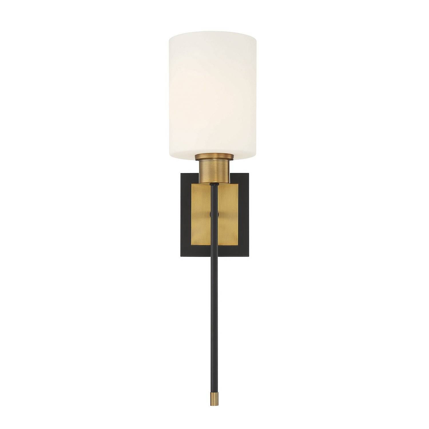 Savoy House - 9-1645-1-143 - One Light Wall Sconce - Alvara - Matte Black with Warm Brass