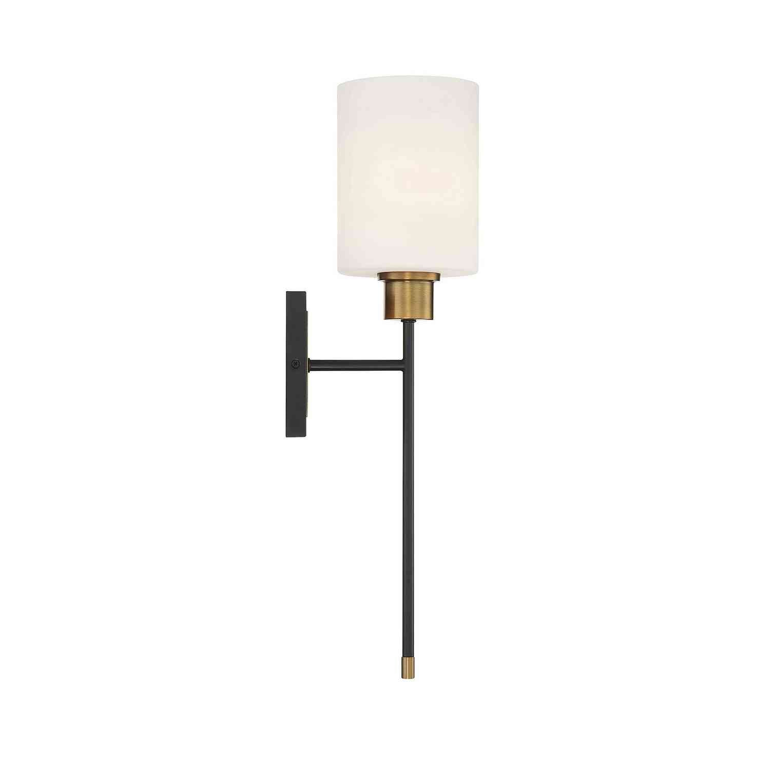 Savoy House - 9-1645-1-143 - One Light Wall Sconce - Alvara - Matte Black with Warm Brass