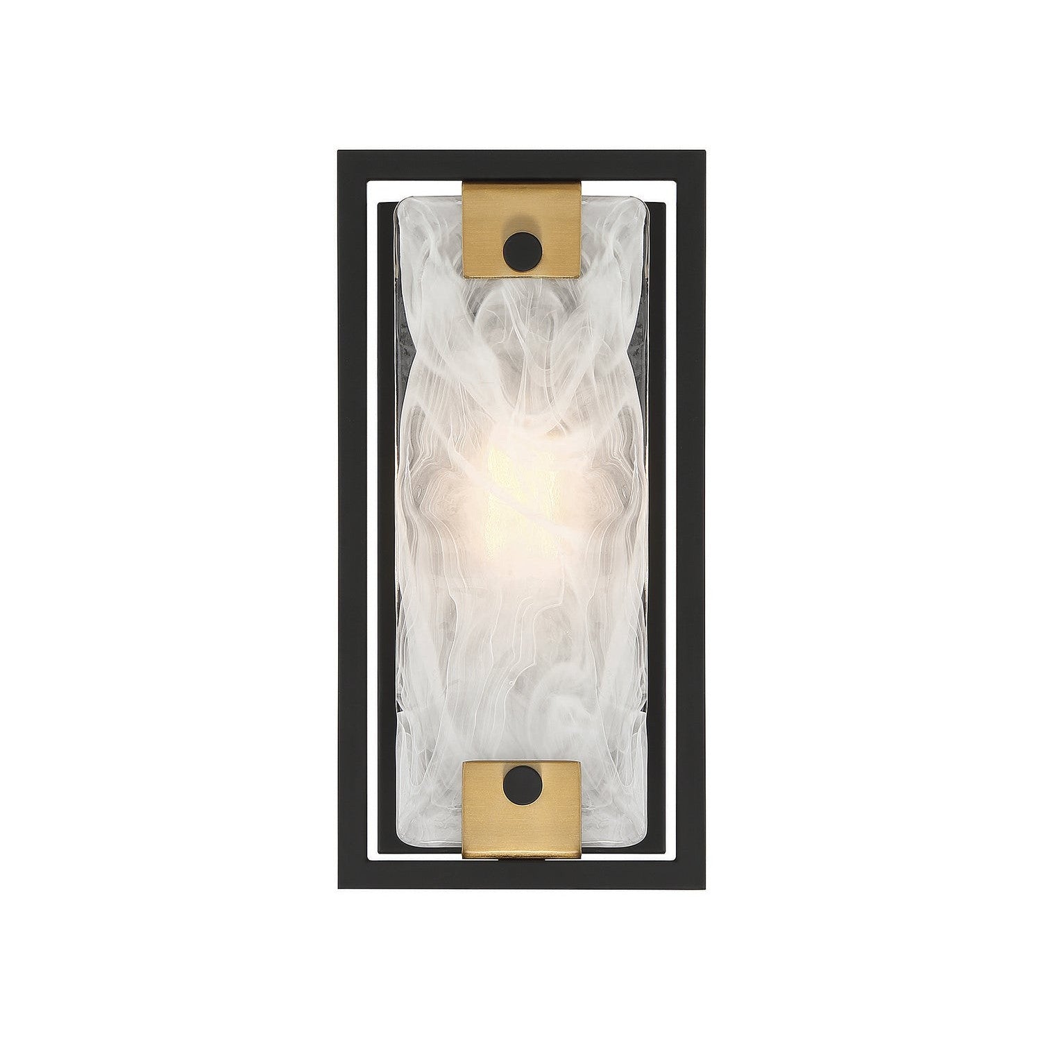 Savoy House - 9-1697-1-143 - One Light Wall Sconce - Hayward - Matte Black with Warm Brass