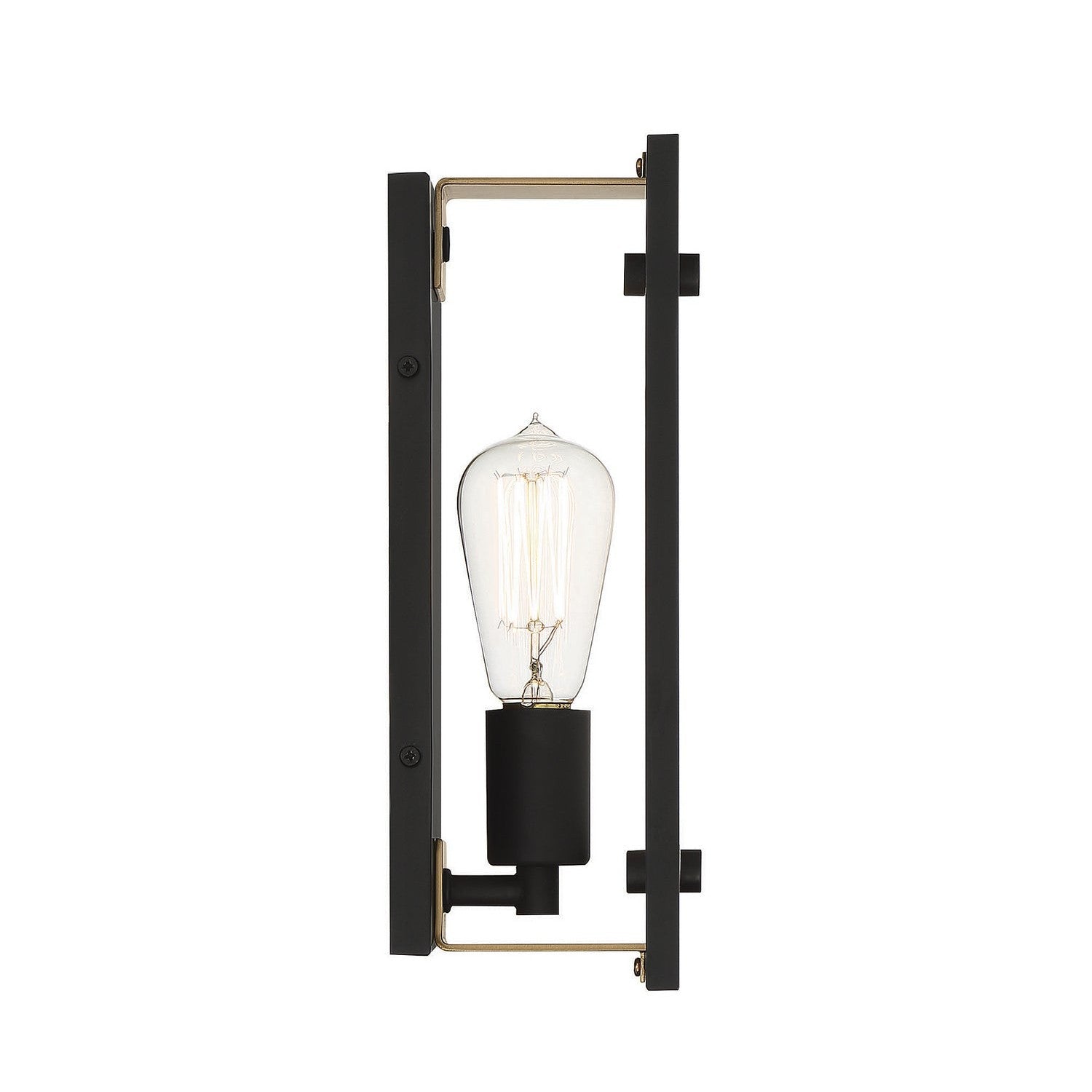 Savoy House - 9-1697-1-143 - One Light Wall Sconce - Hayward - Matte Black with Warm Brass