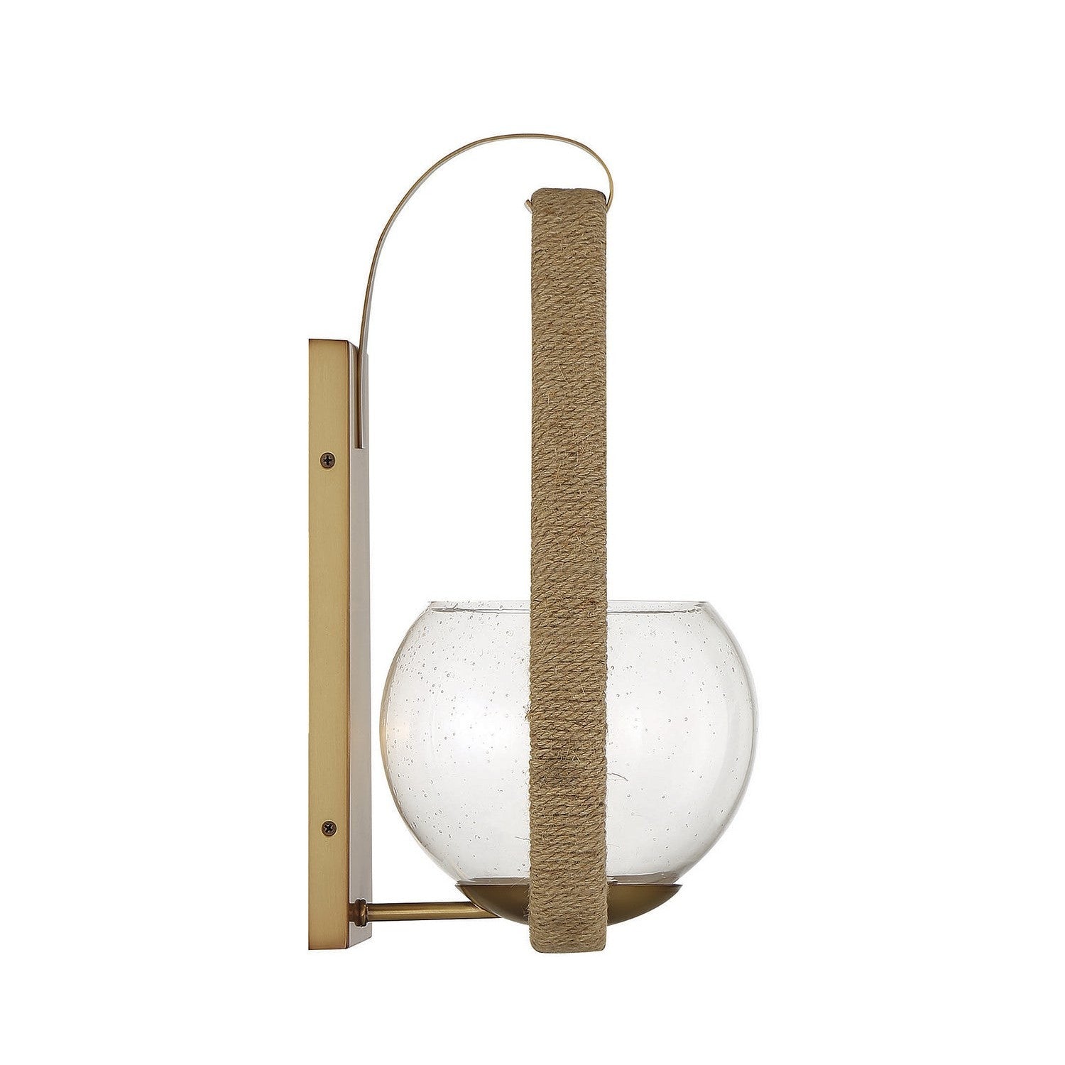 Savoy House - 9-1826-1-320 - One Light Wall Sconce - Ashe - Warm Brass and Rope