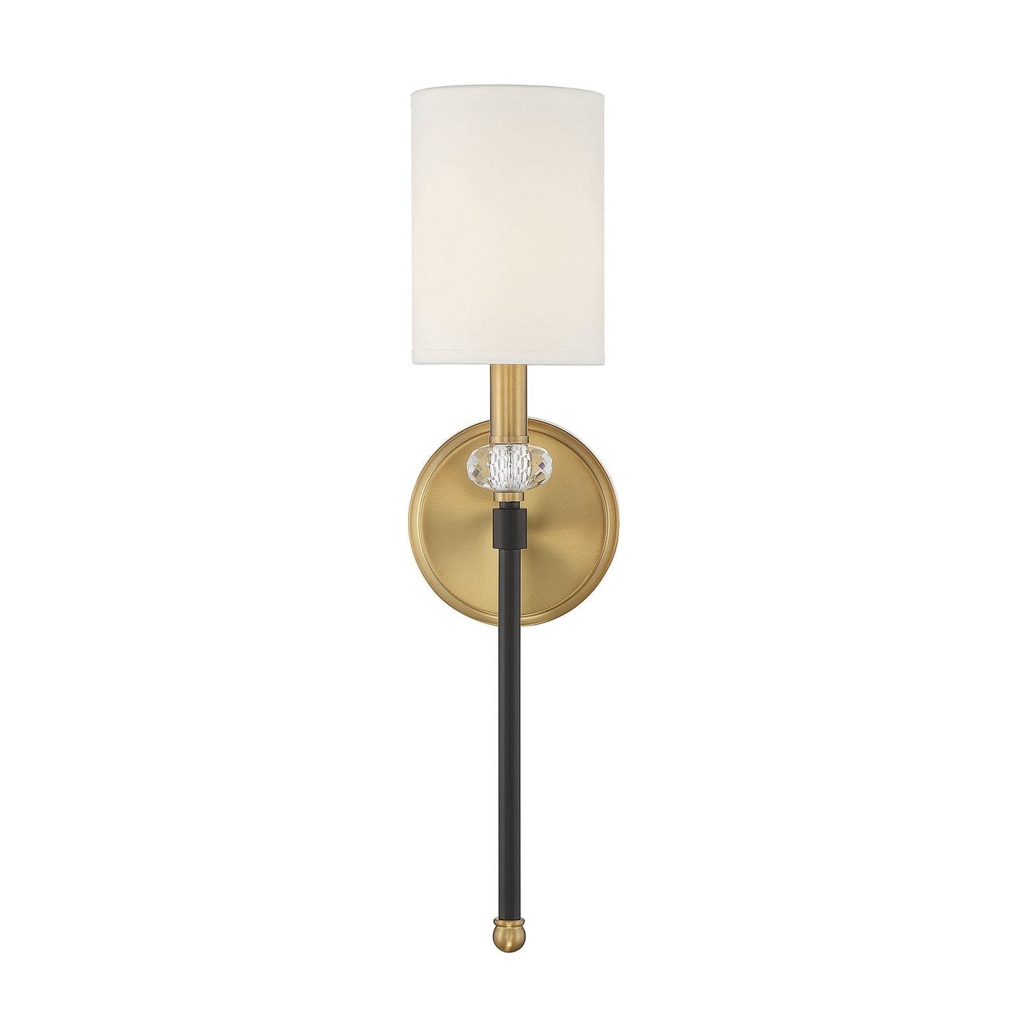 Savoy House - 9-1888-1-143 - One Light Wall Sconce - Tivoli - Matte Black with Warm Brass