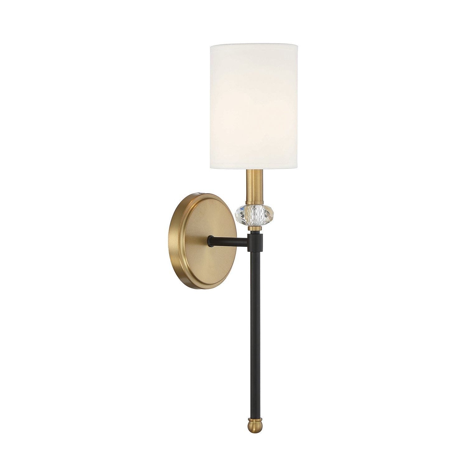 Savoy House - 9-1888-1-143 - One Light Wall Sconce - Tivoli - Matte Black with Warm Brass