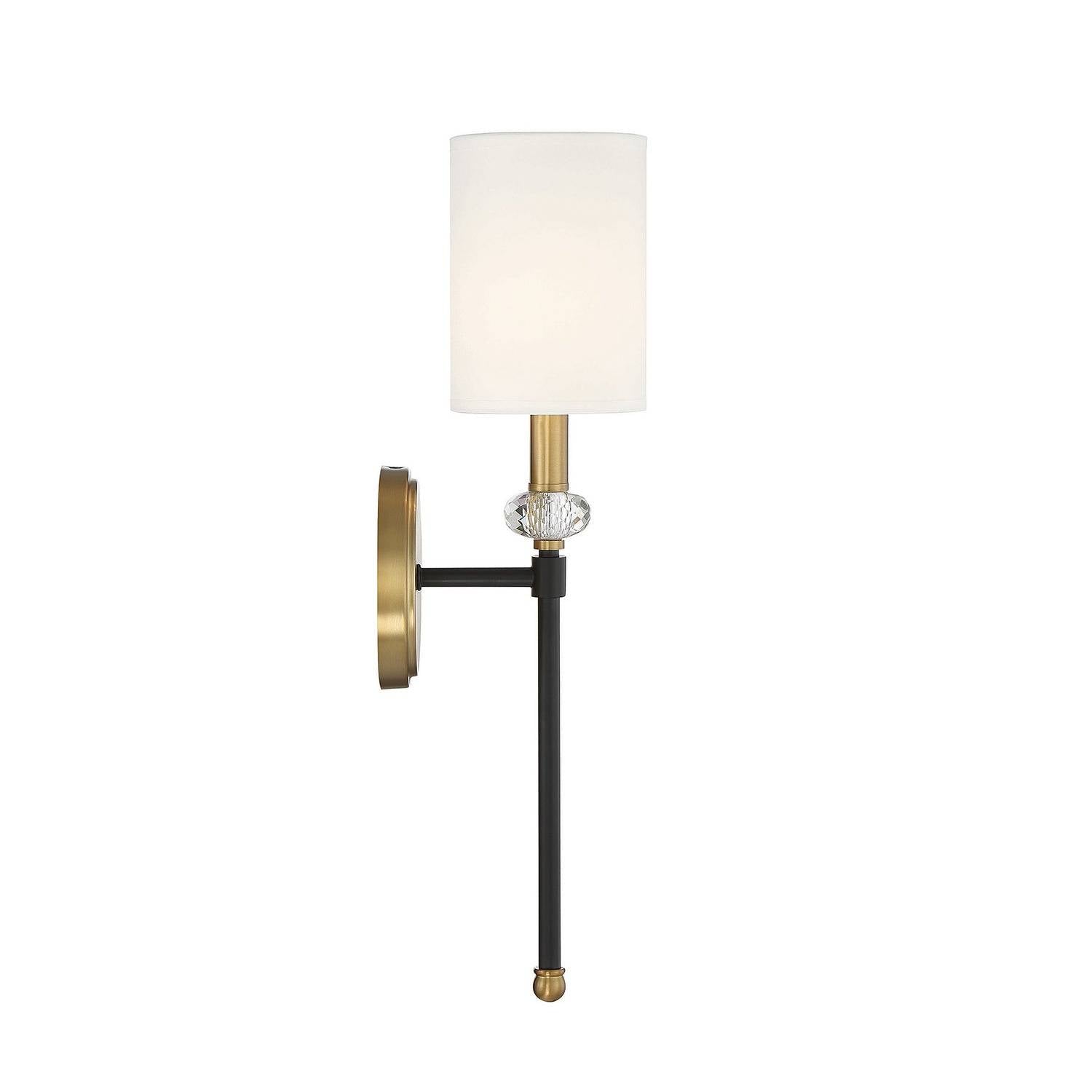 Savoy House - 9-1888-1-143 - One Light Wall Sconce - Tivoli - Matte Black with Warm Brass