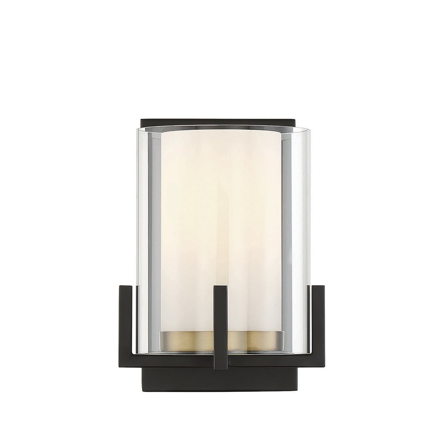Savoy House - 9-1977-1-143 - One Light Wall Sconce - Eaton - Matte Black with Warm Brass