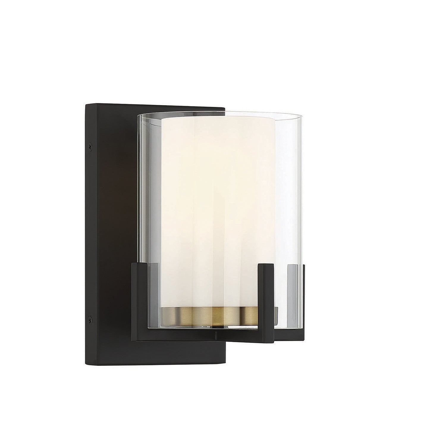 Savoy House - 9-1977-1-143 - One Light Wall Sconce - Eaton - Matte Black with Warm Brass