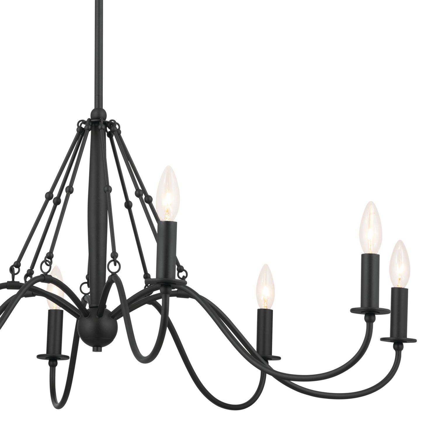 Kichler - 52456BKT - Eight Light Chandelier - Freesia - Textured Black