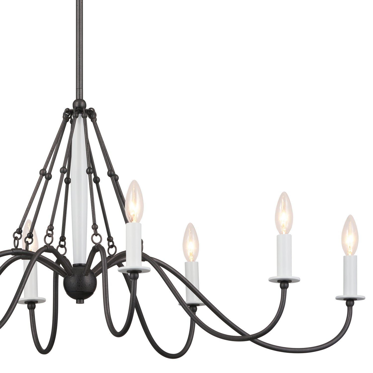 Kichler - 52457AVI - Eight Light Linear Chandelier - Freesia - Anvil Iron