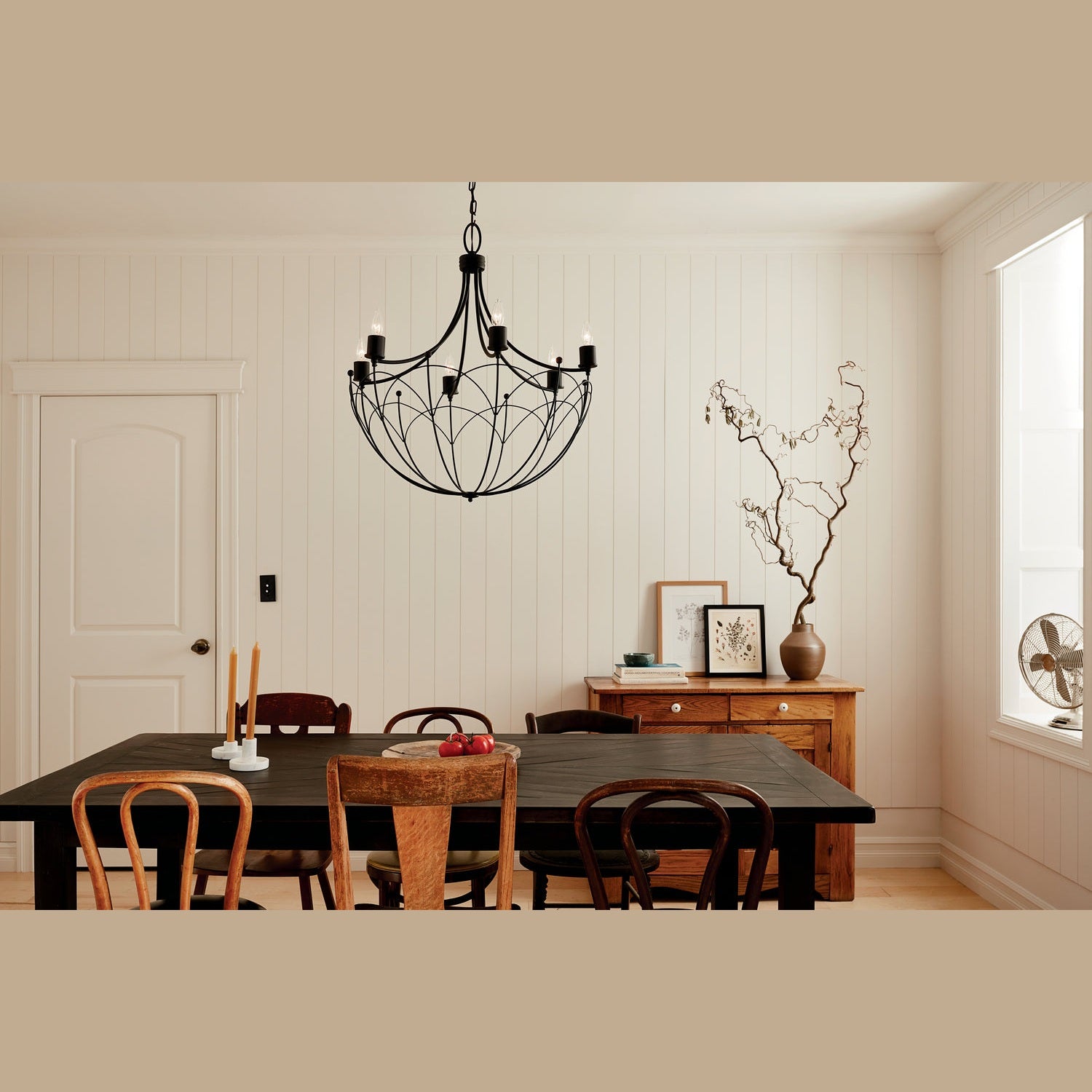 Kichler - 52462BKT - Six Light Chandelier - Topiary - Textured Black