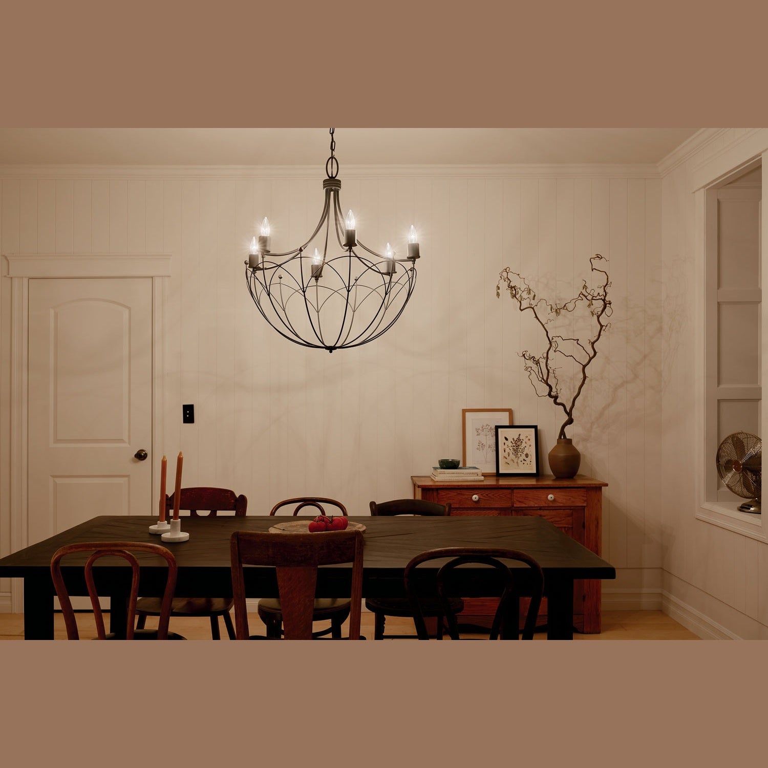 Kichler - 52462BKT - Six Light Chandelier - Topiary - Textured Black