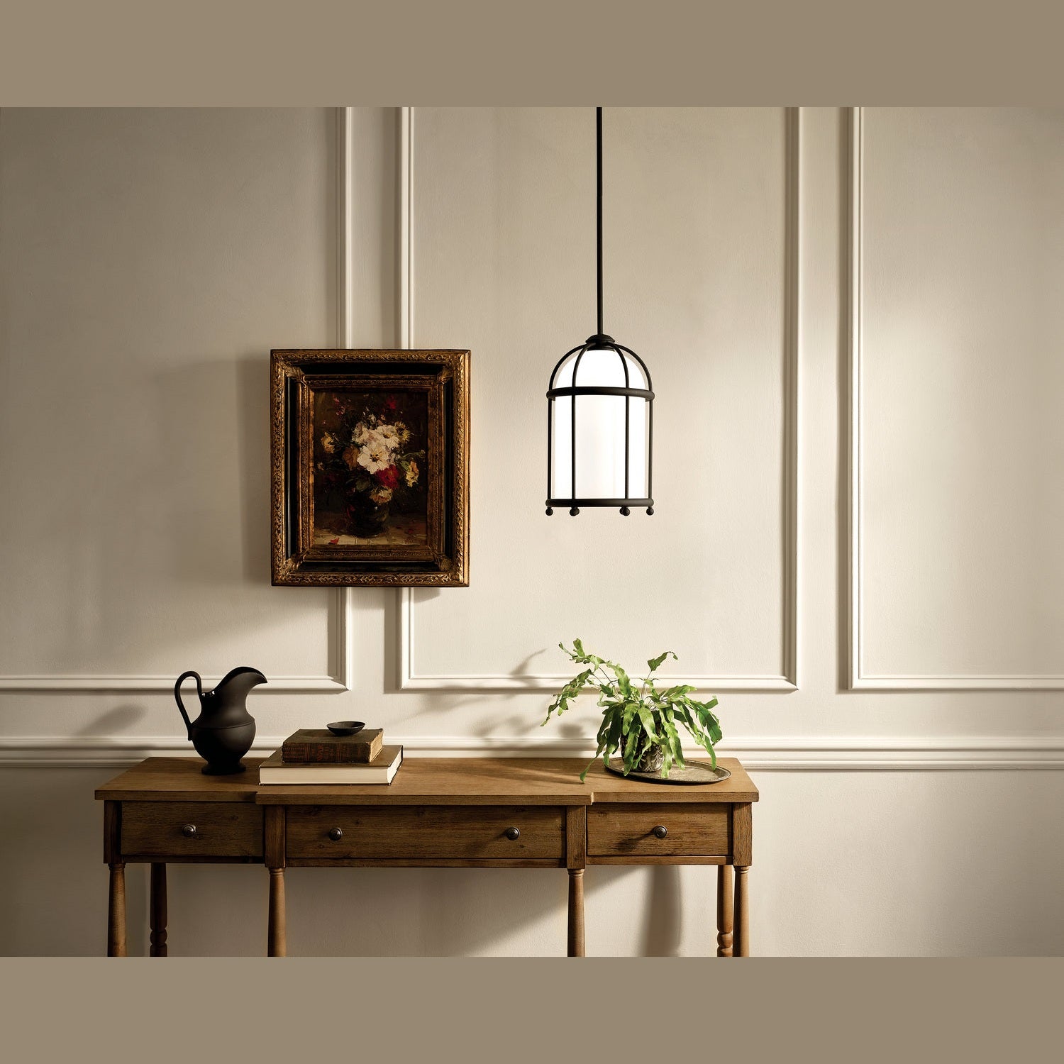 Kichler - 52464BKT - One Light Pendant - Topiary - Textured Black