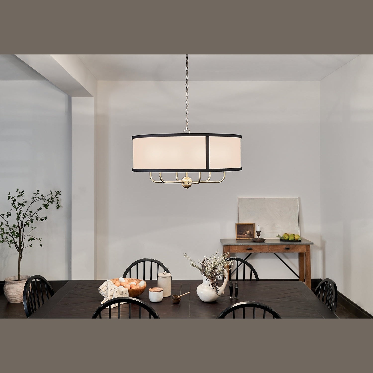 Kichler - 52466NBR - Six Light Chandelier - Heddle - Natural Brass