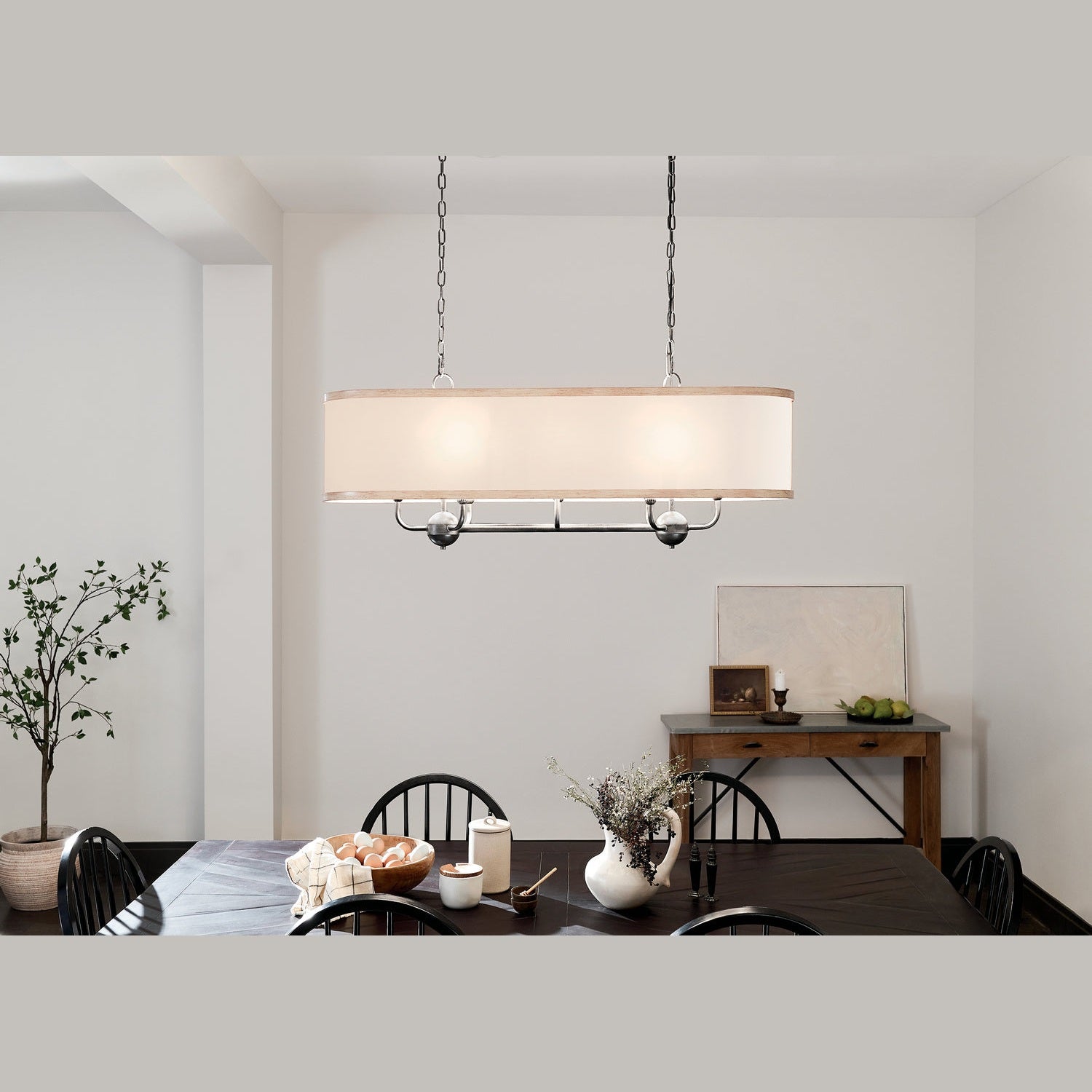 Kichler - 52467AVI - Eight Light Linear Chandelier - Heddle - Anvil Iron