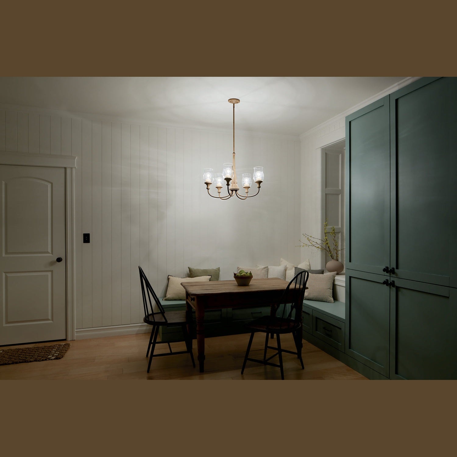 Kichler - 52468WMP - Five Light Chandelier - Melis - Warm Maple Wood