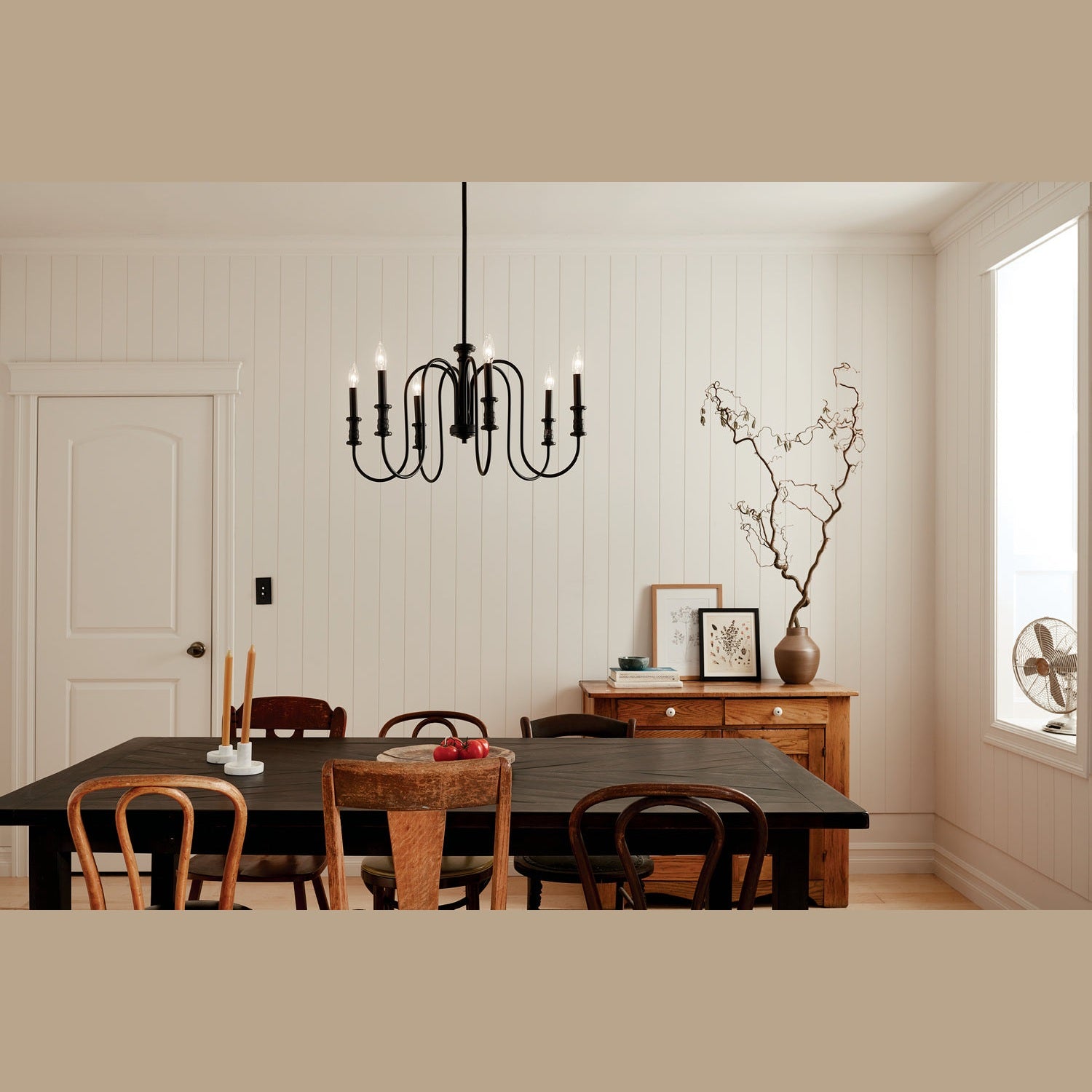 Kichler - 52470BK - Six Light Chandelier - Karthe - Black