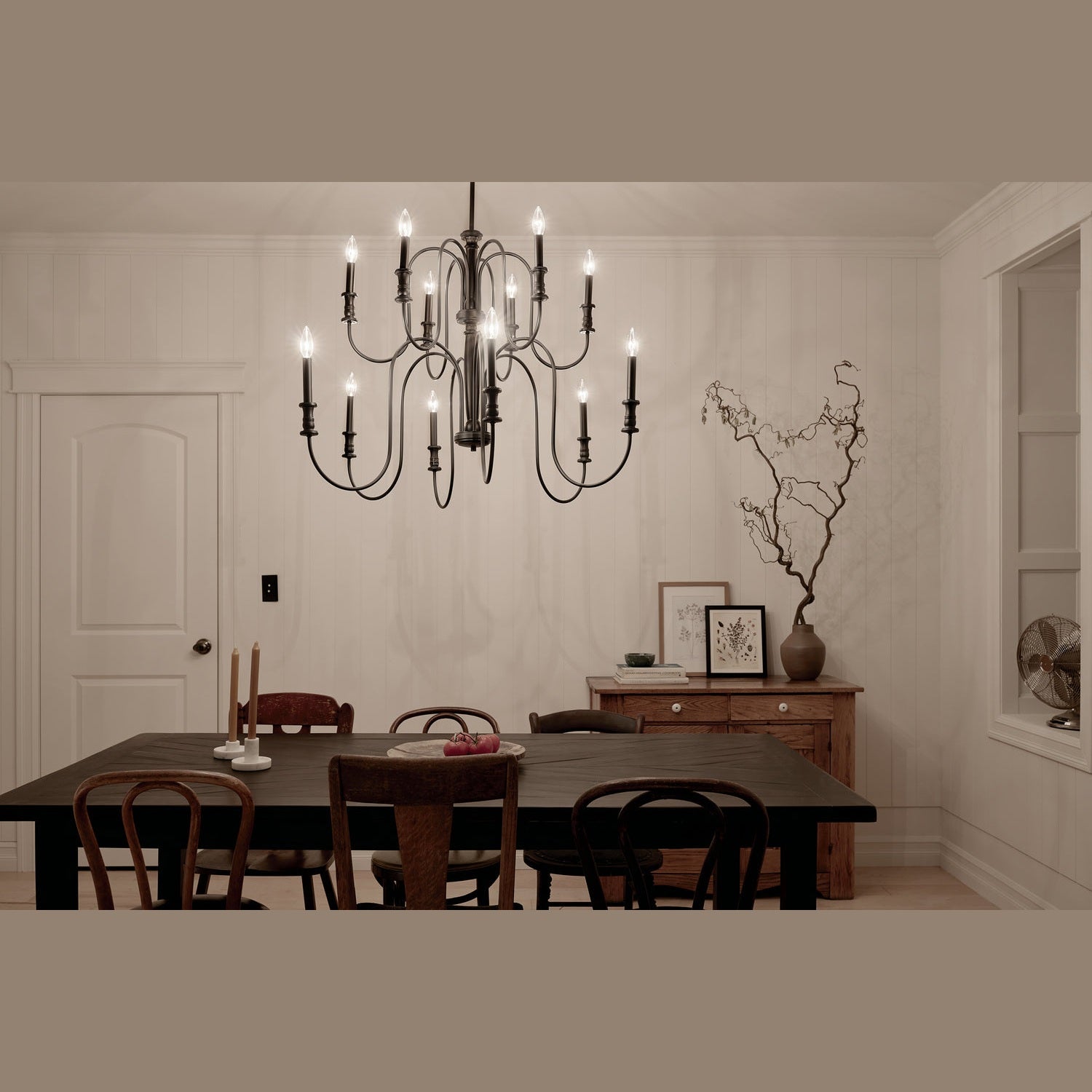 Kichler - 52472BK - 12 Light Chandelier - Karthe - Black