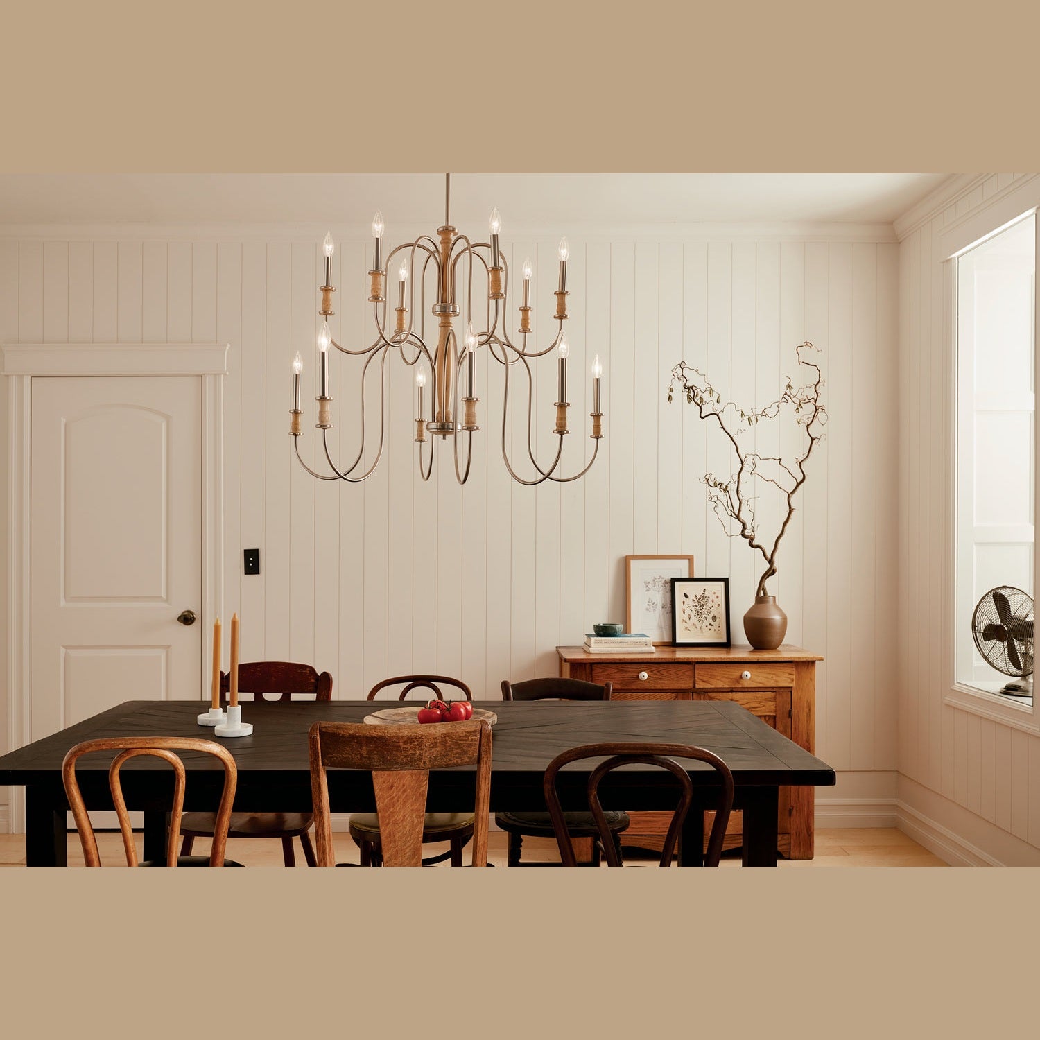 Kichler - 52472NI - 12 Light Chandelier - Karthe - Brushed Nickel