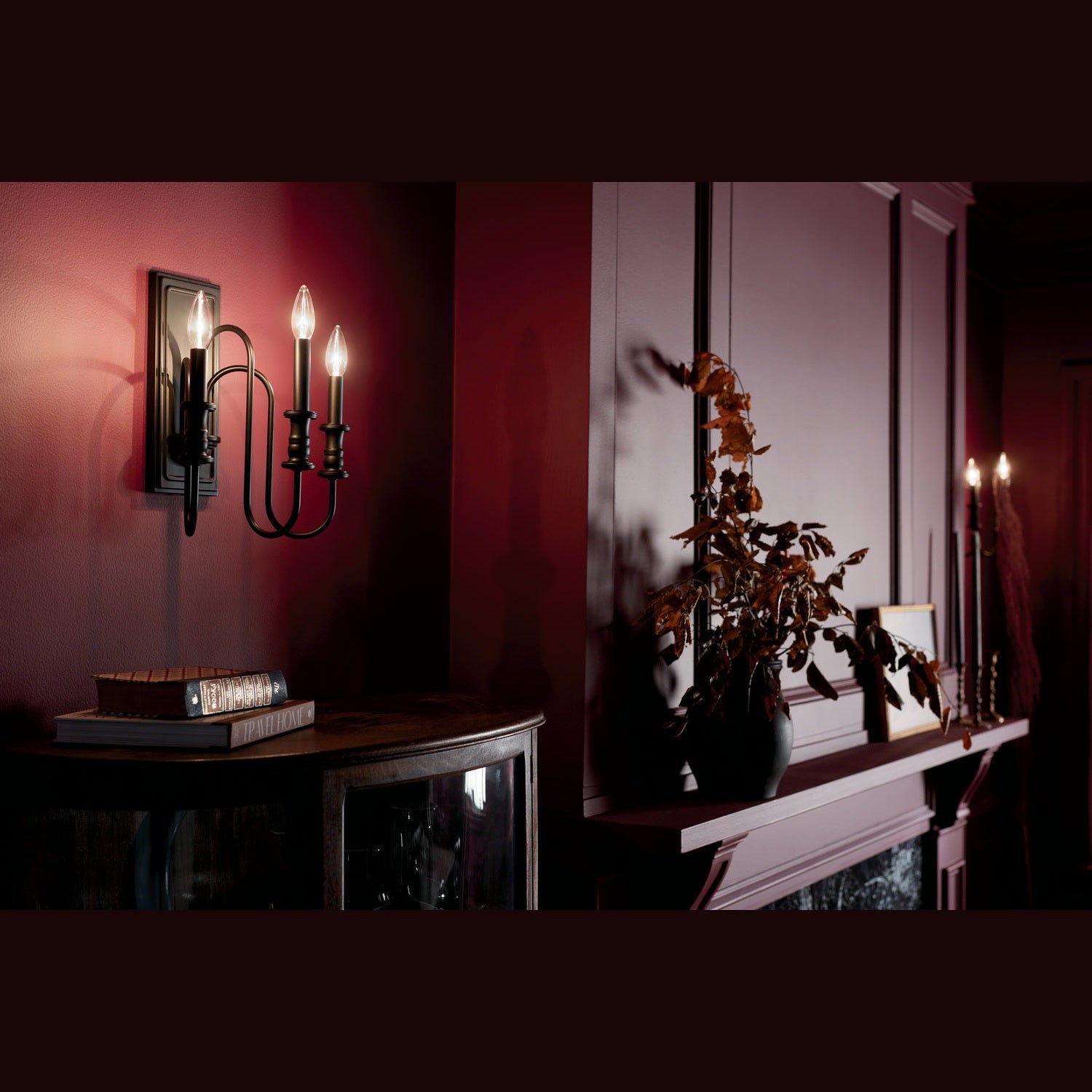 Kichler - 52473BK - Three Light Wall Sconce - Karthe - Black