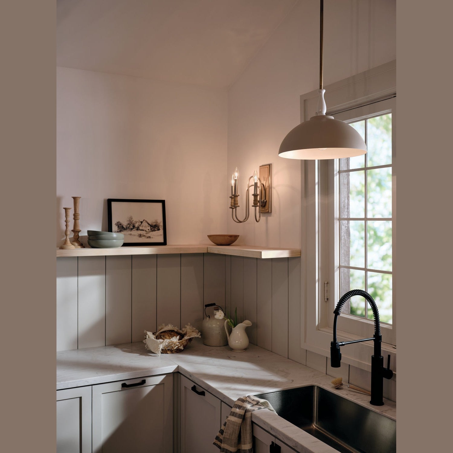 Kichler - 52473NI - Three Light Wall Sconce - Karthe - Brushed Nickel