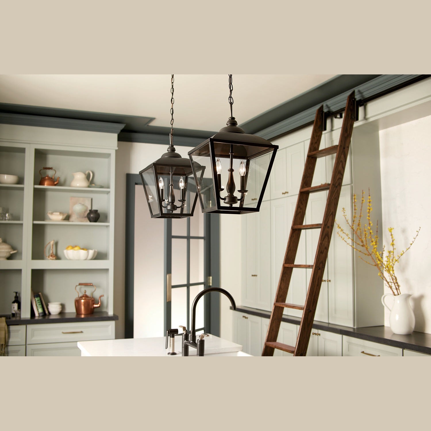 Kichler - 52474BKT - Two Light Pendant - Dame - Textured Black