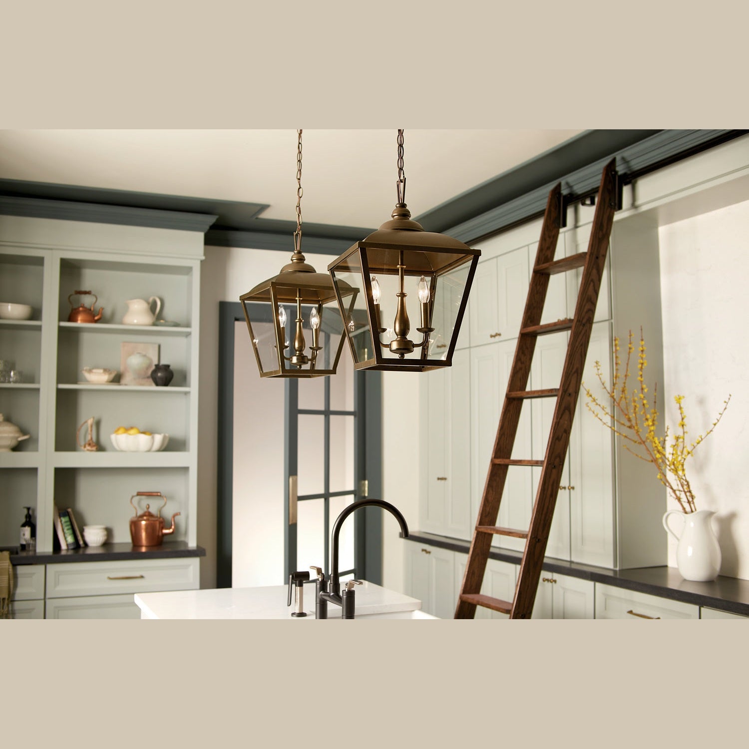 Kichler - 52474CHZ - Two Light Pendant - Dame - Character Bronze
