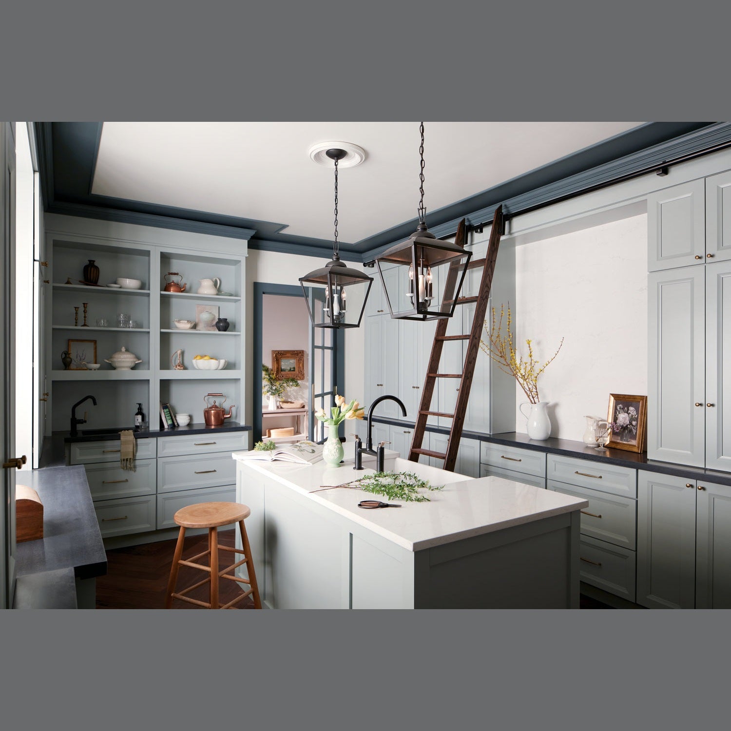 Kichler - 52474AVI - Two Light Pendant - Dame - Anvil Iron
