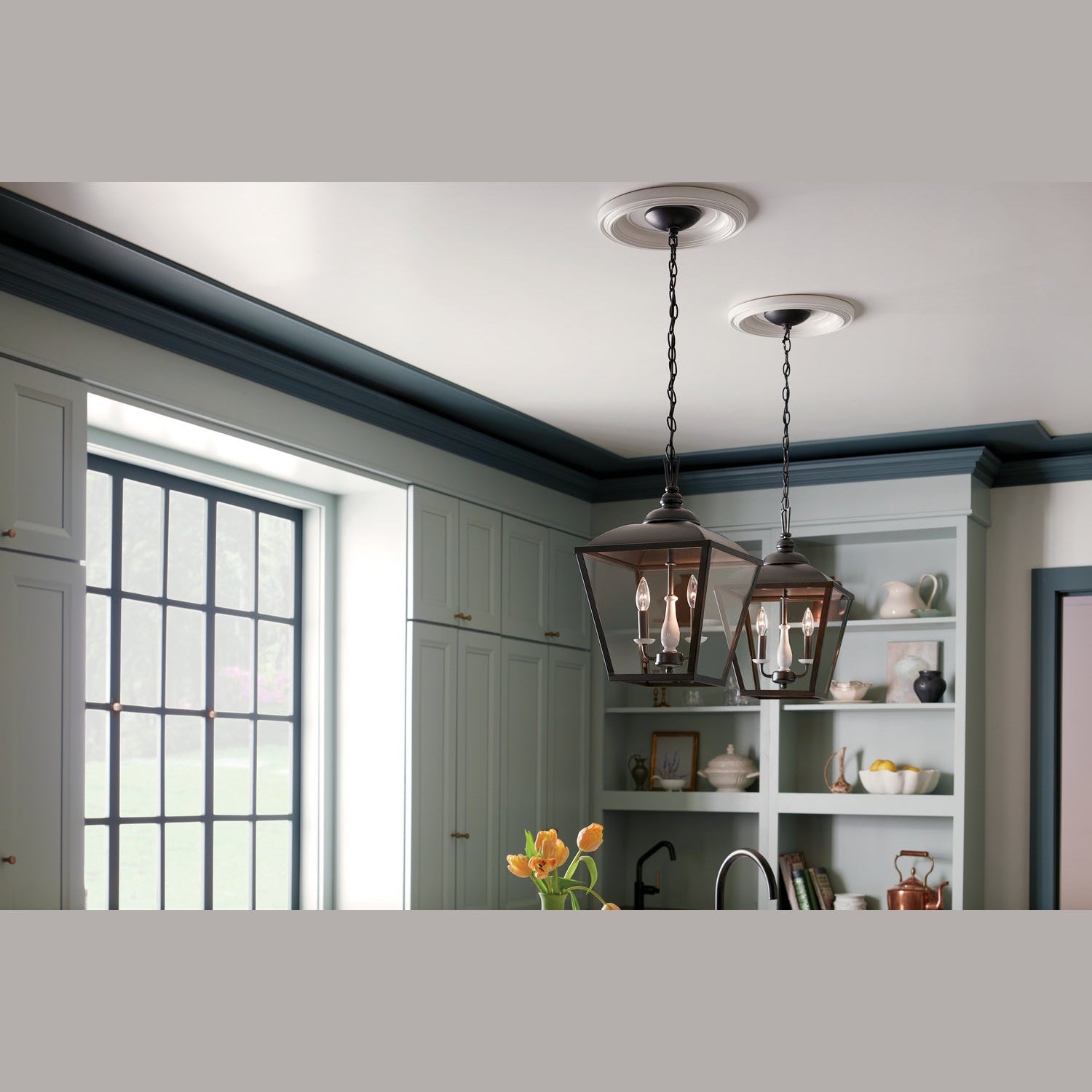Kichler - 52474AVI - Two Light Pendant - Dame - Anvil Iron