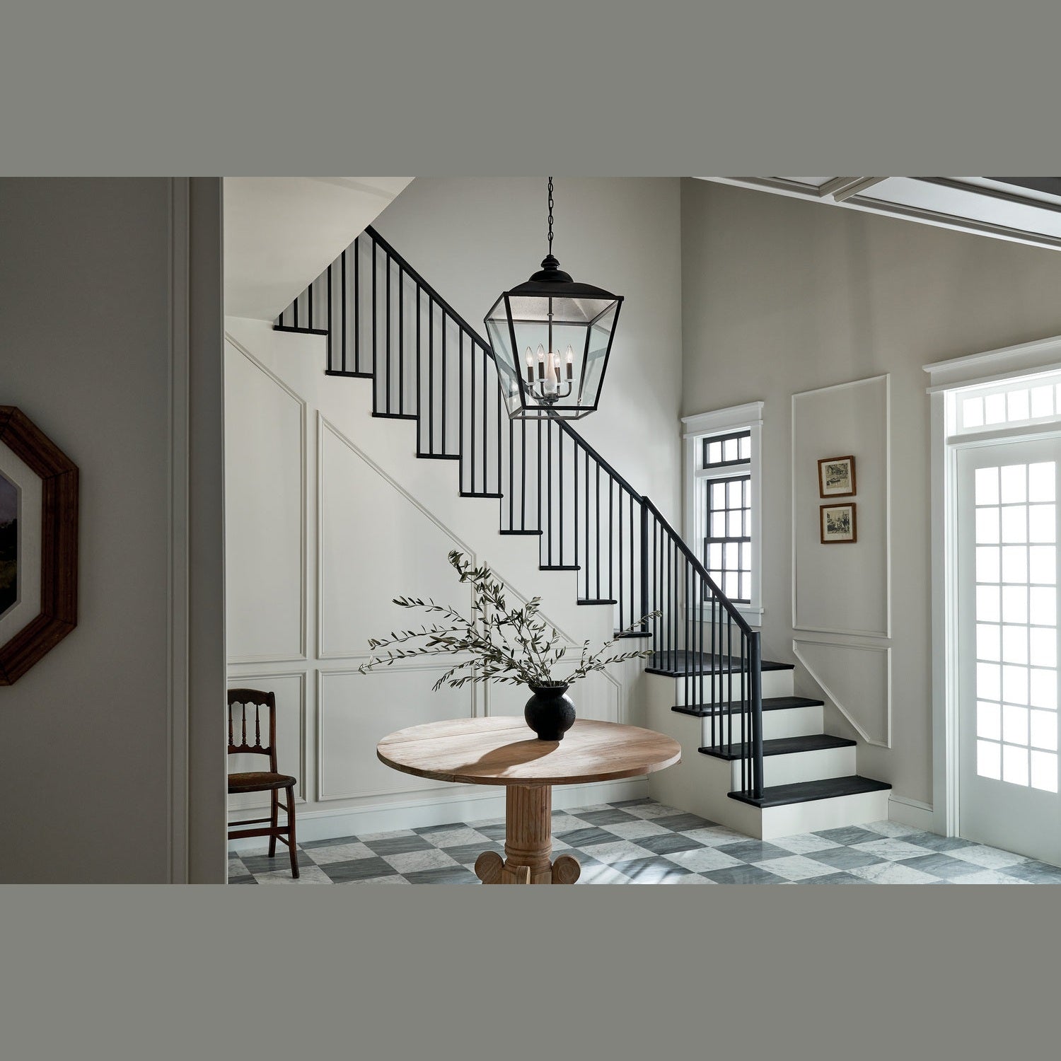 Kichler - 52475AVI - Four Light Foyer Pendant - Dame - Anvil Iron