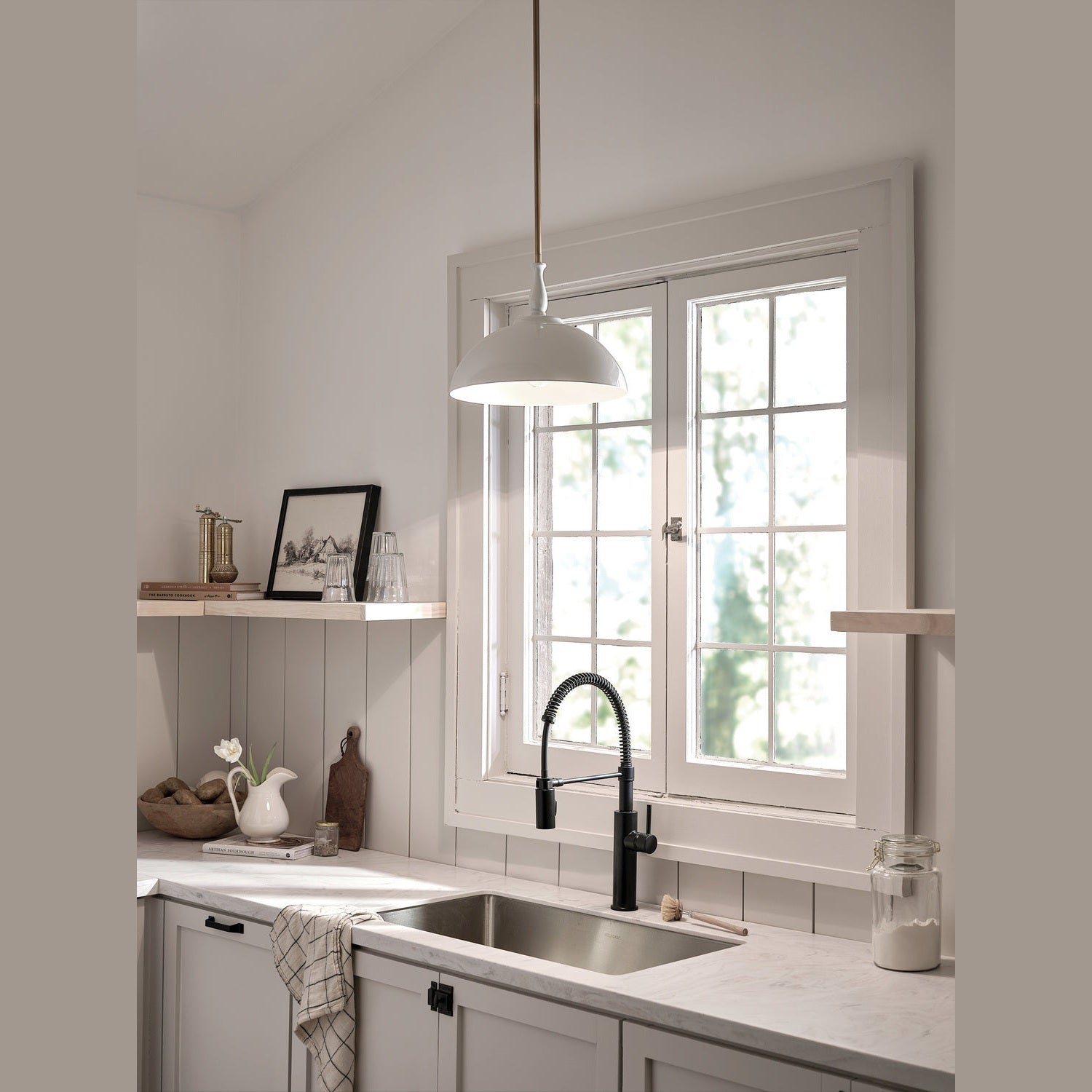 Kichler - 52476WH - One Light Pendant - Fira - White